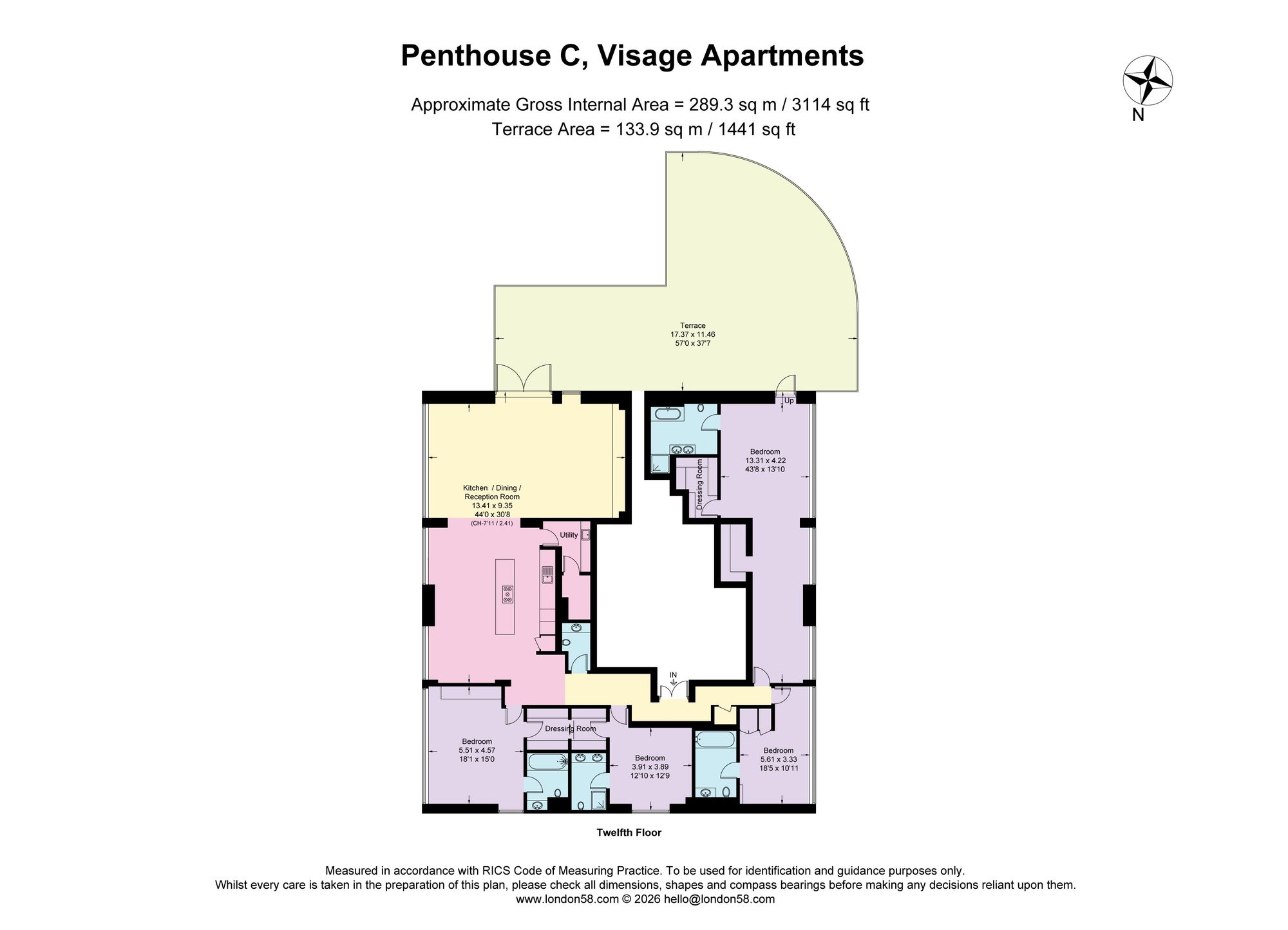 Penthouse C, London floorplan