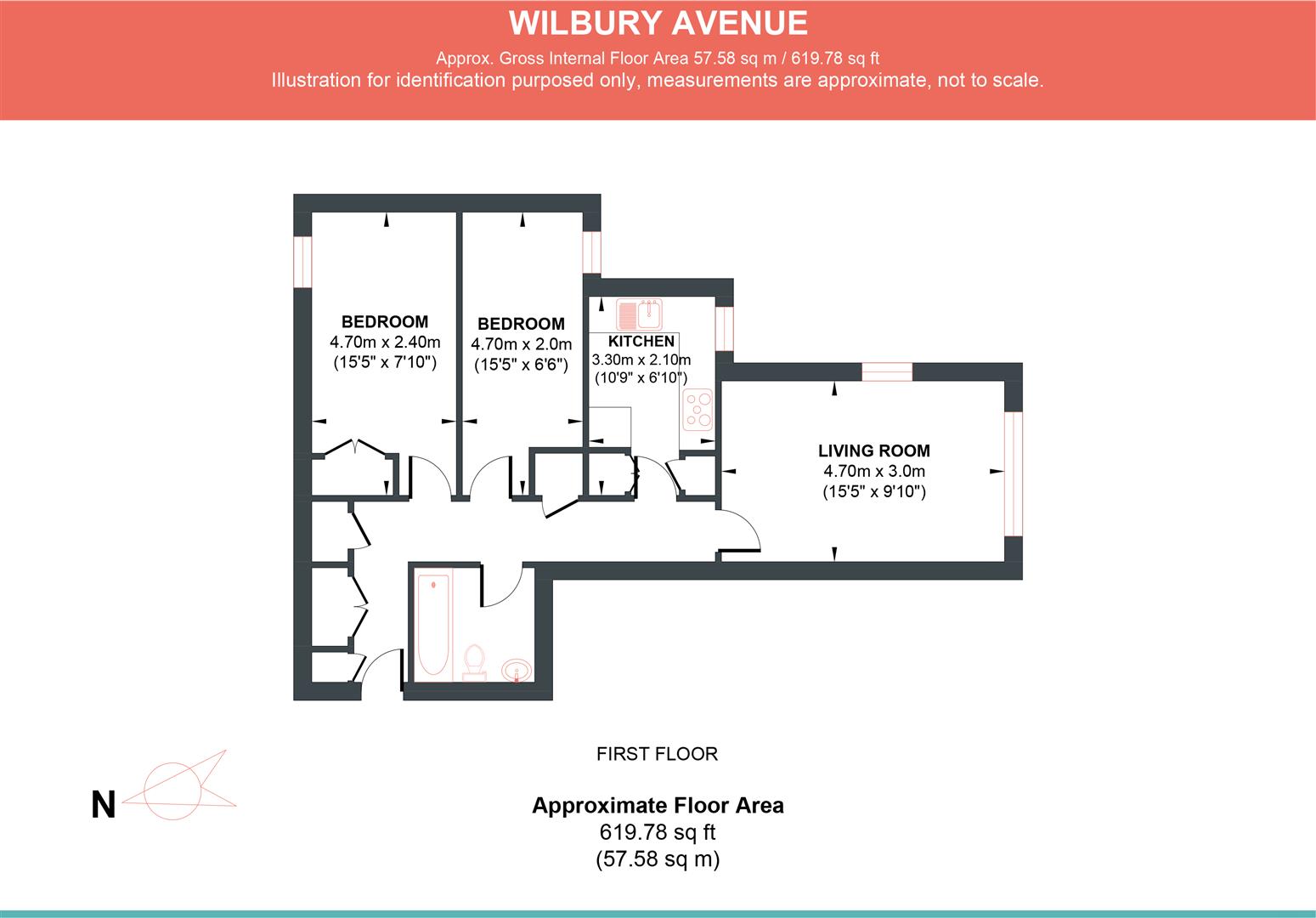 9 Aynsley Court, Wilbury Avenue, Hove floorplan