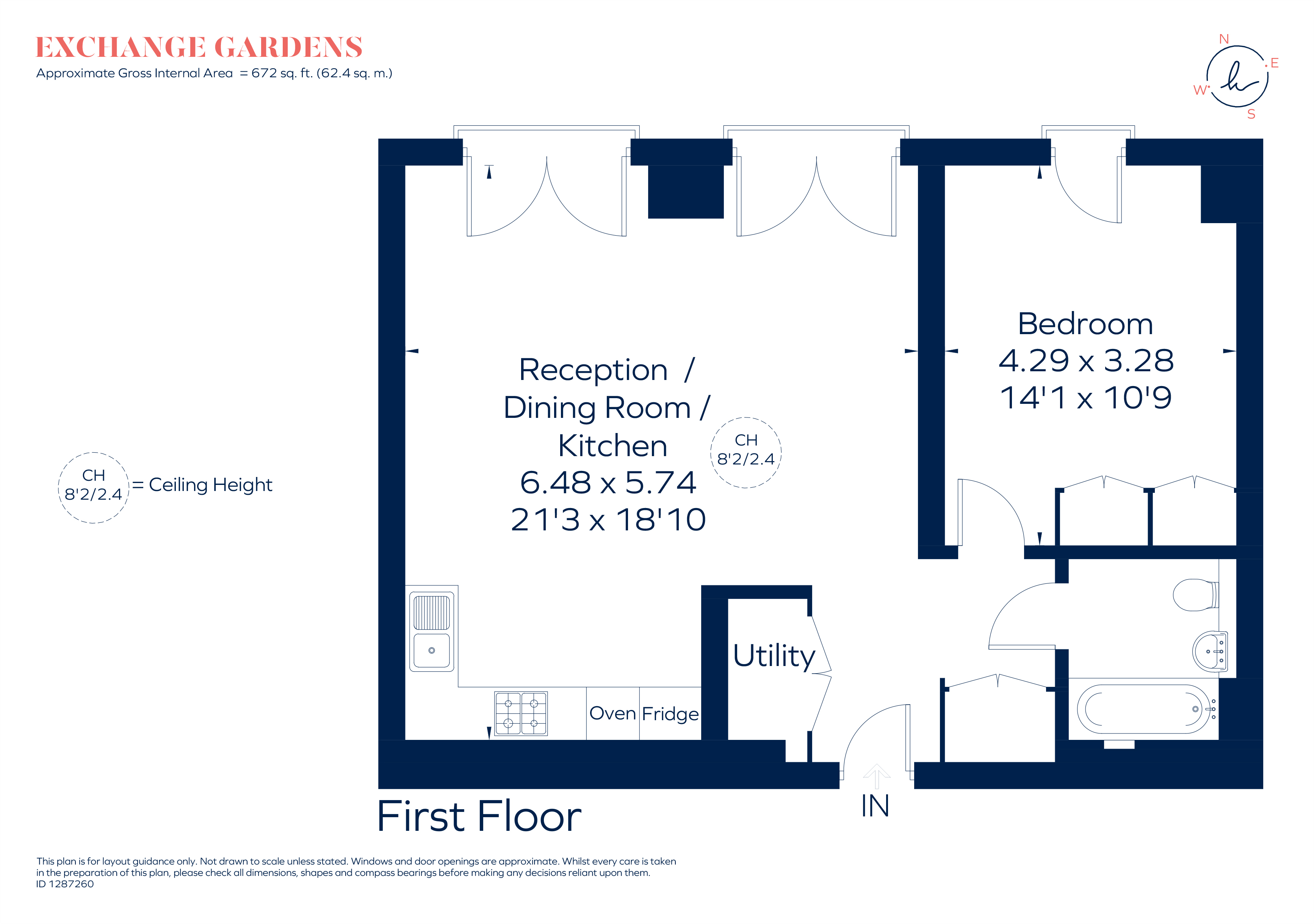 Flat 7, 17 Exchange Gardens, London floorplan
