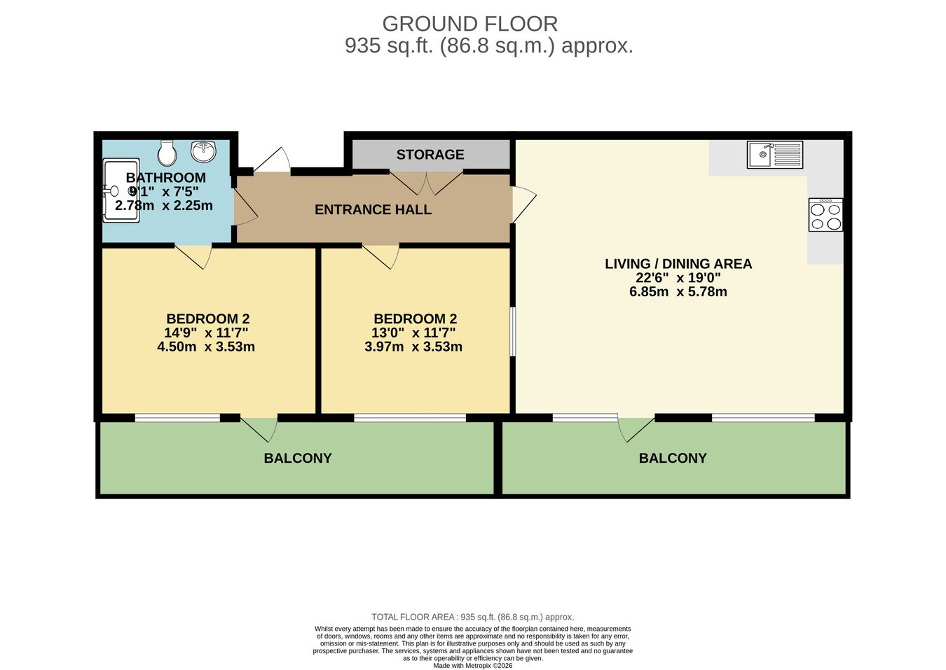 The Orangery, Buxton Drive, Bexhill-on-Sea floorplan