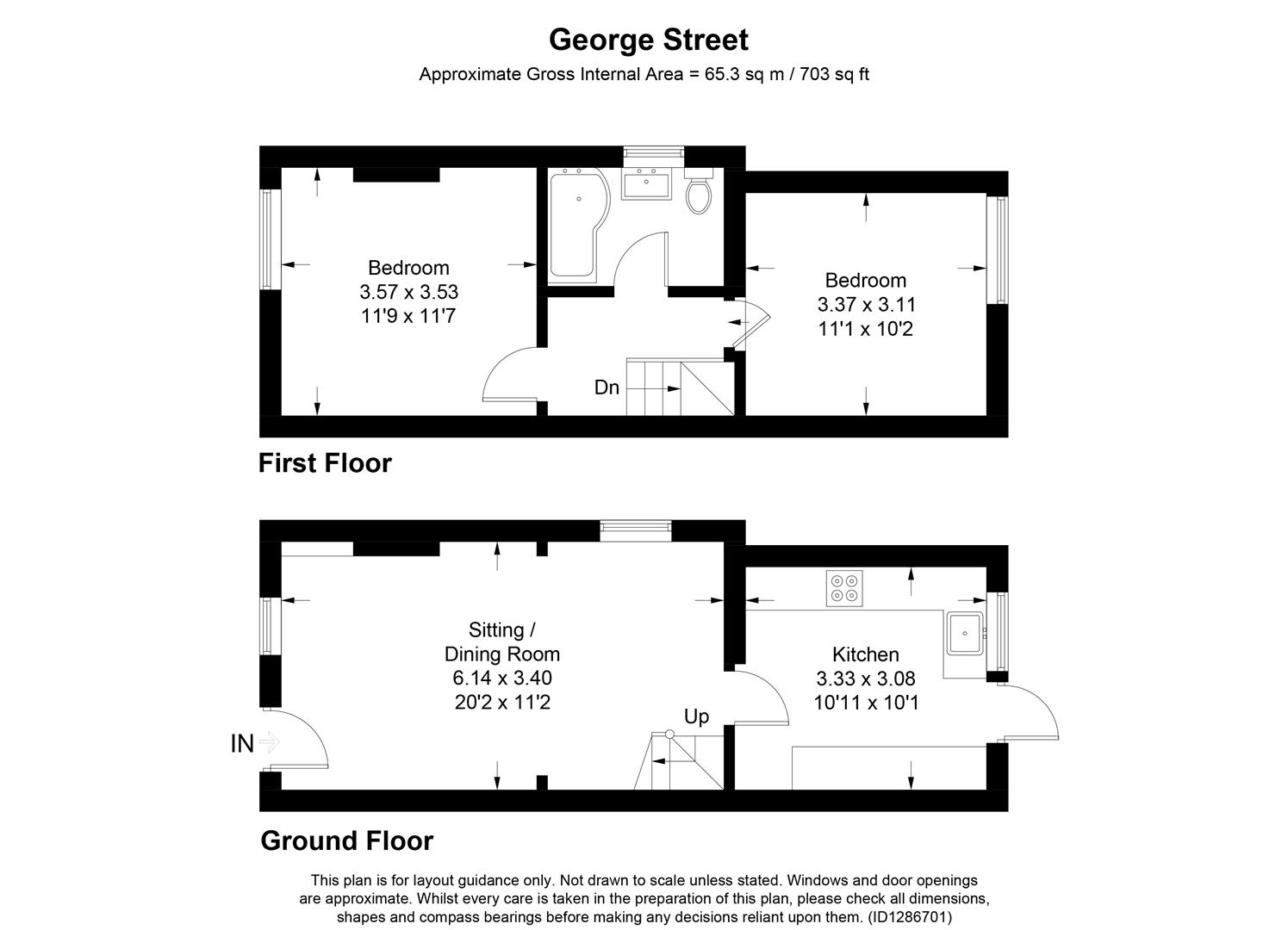 1, George Street, St. Albans floorplan