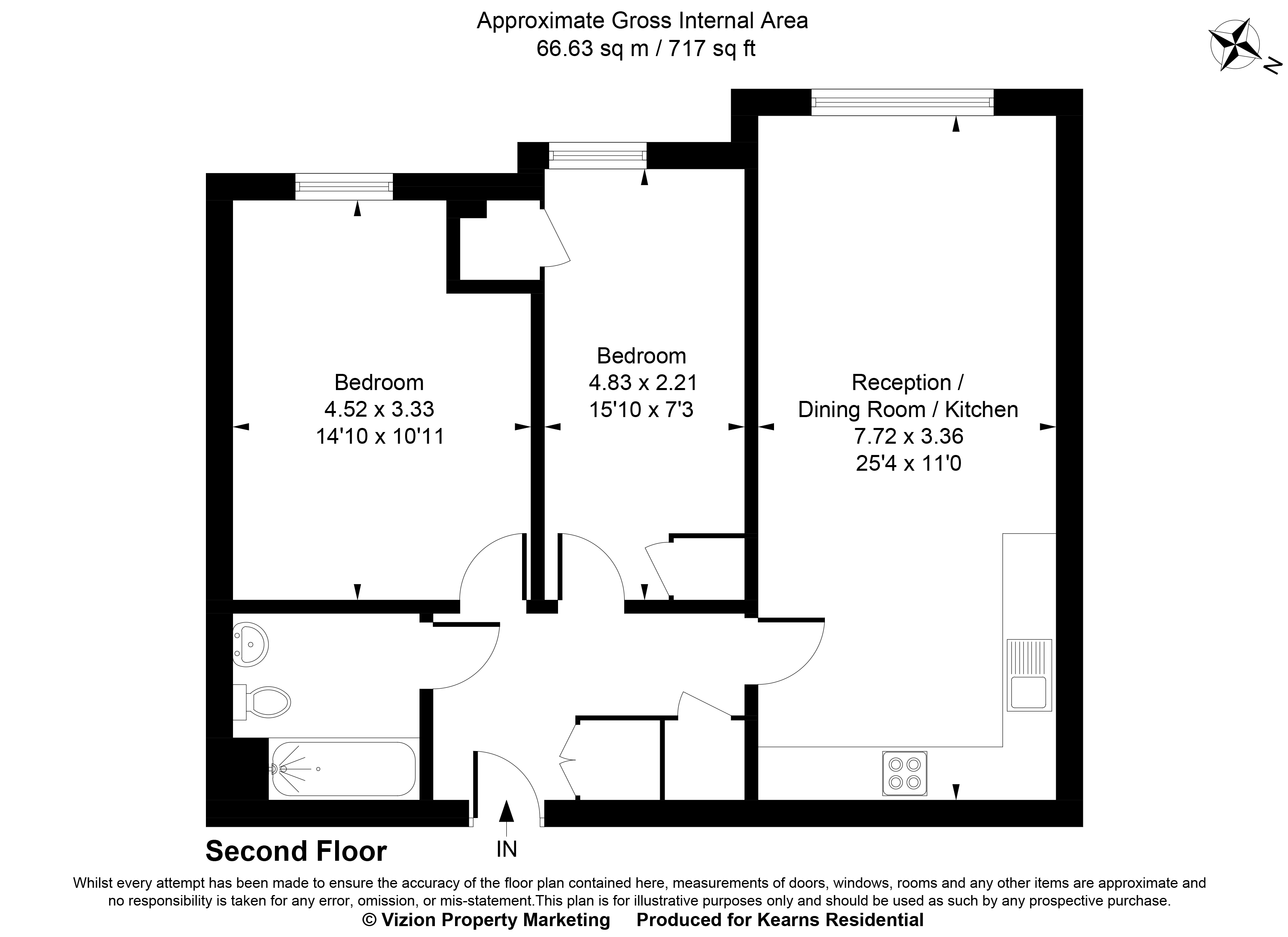 Flat 32, Percival House, 3, Kellett Street, Uxbridge floorplan