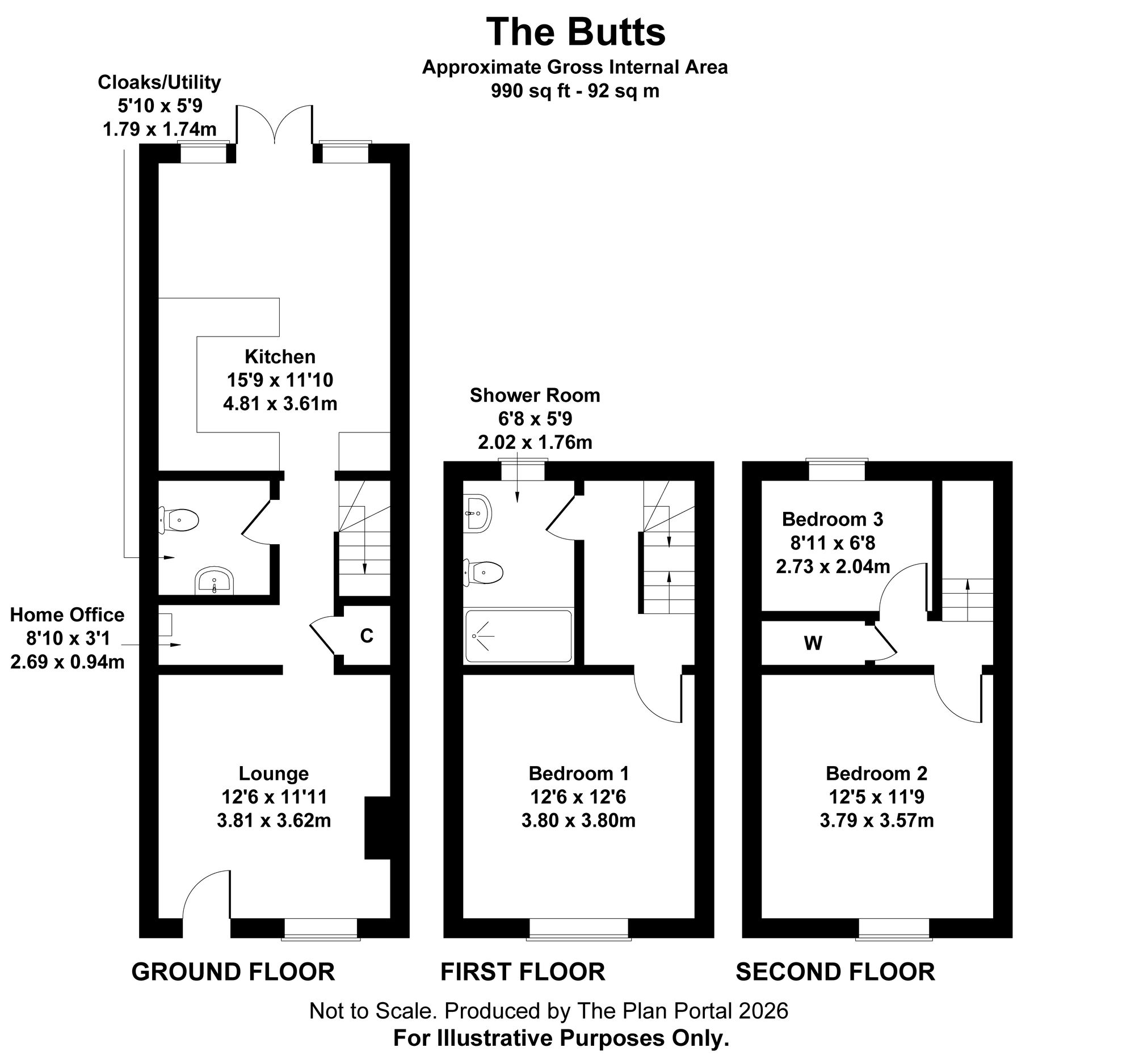 13 The Butts, Belper floorplan