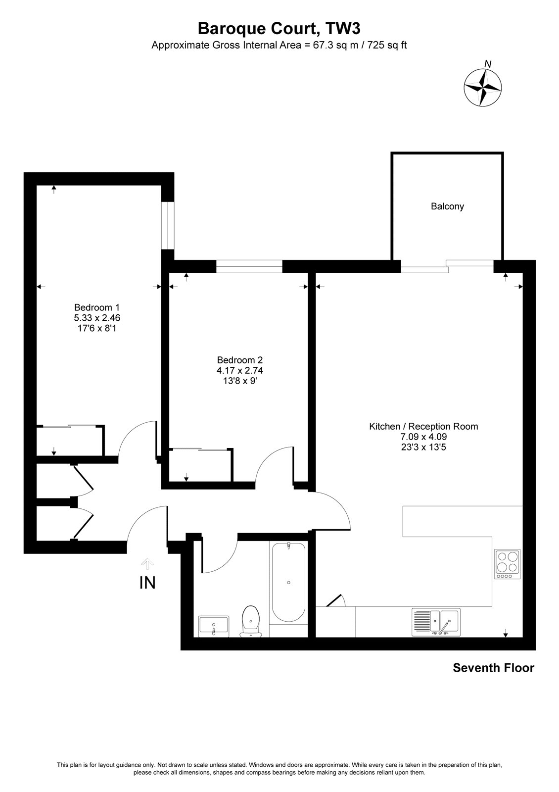 78 Baroque Court,, Prince Regent Road, Hounslow floorplan