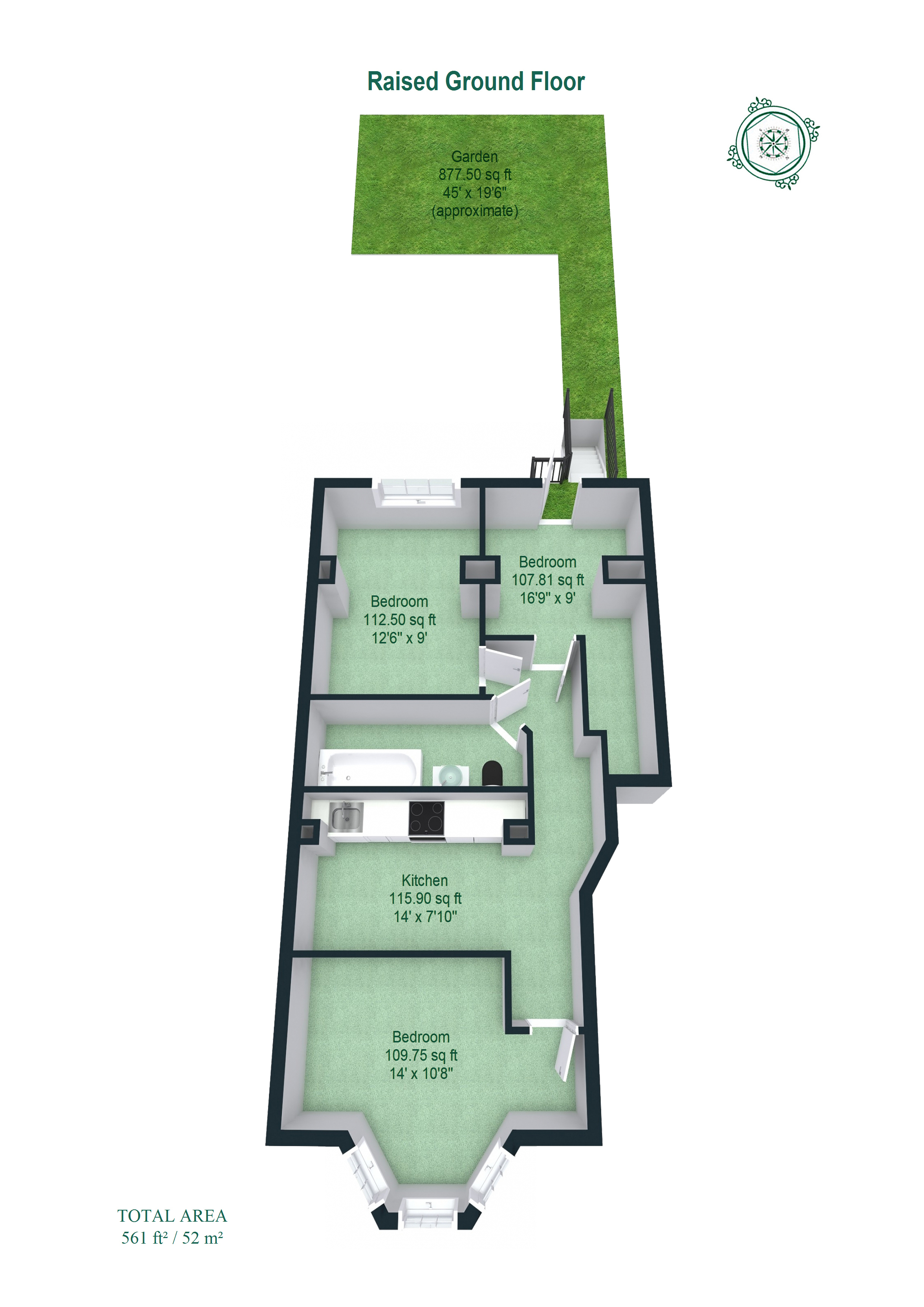57B, Hazelville Road, London floorplan