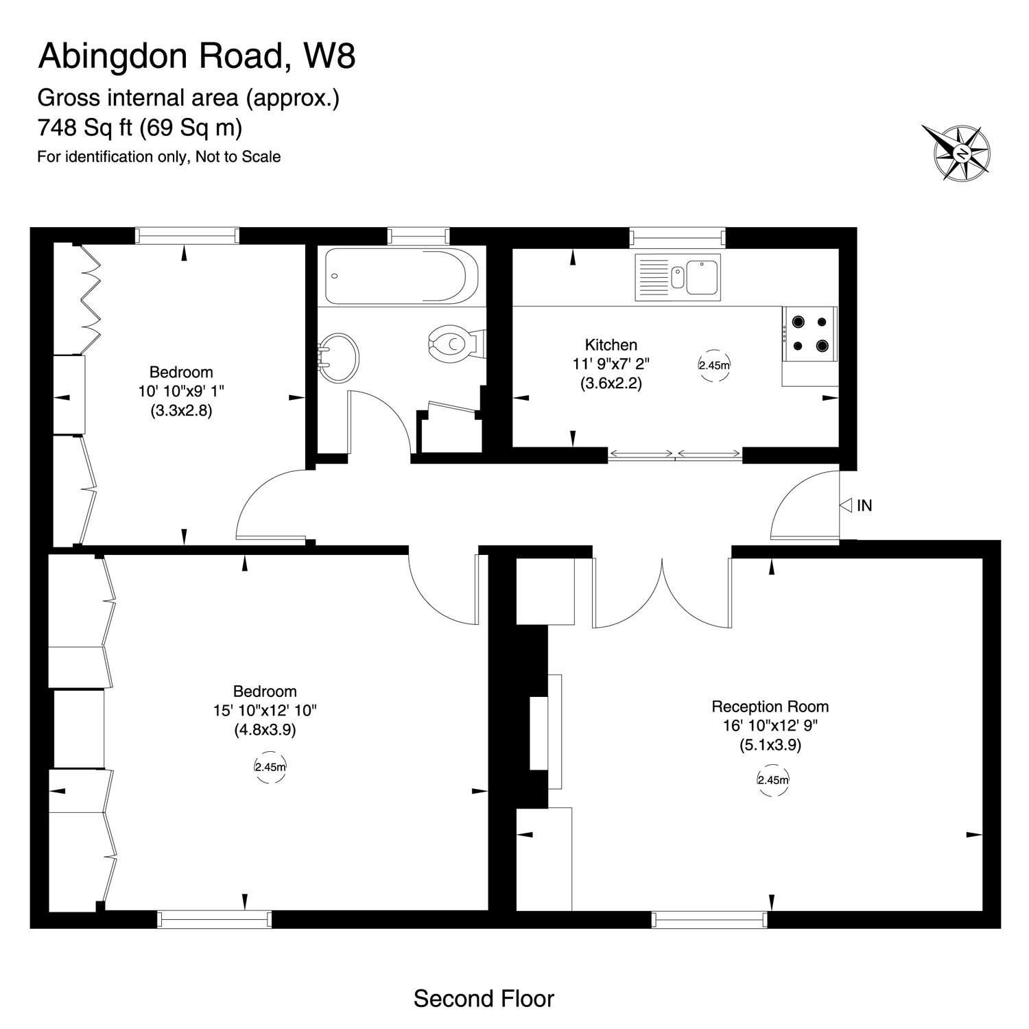 2 Bedrooms Flat to rent in Abingdon Road, High Street Kensington, London W8