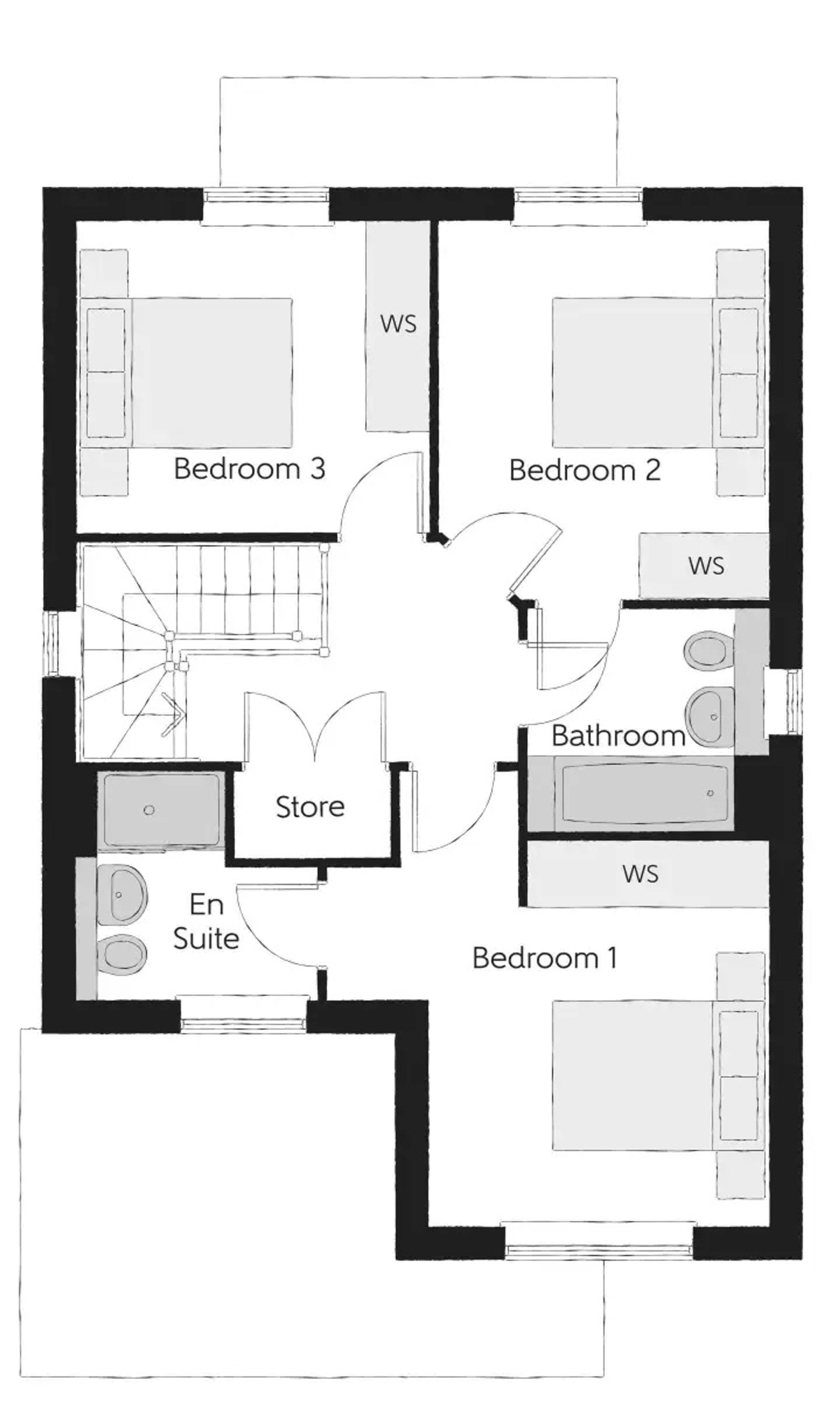Plot 158 The Sawyer, Baldwins Gate Grange, Newcastle Under Lyme floorplan