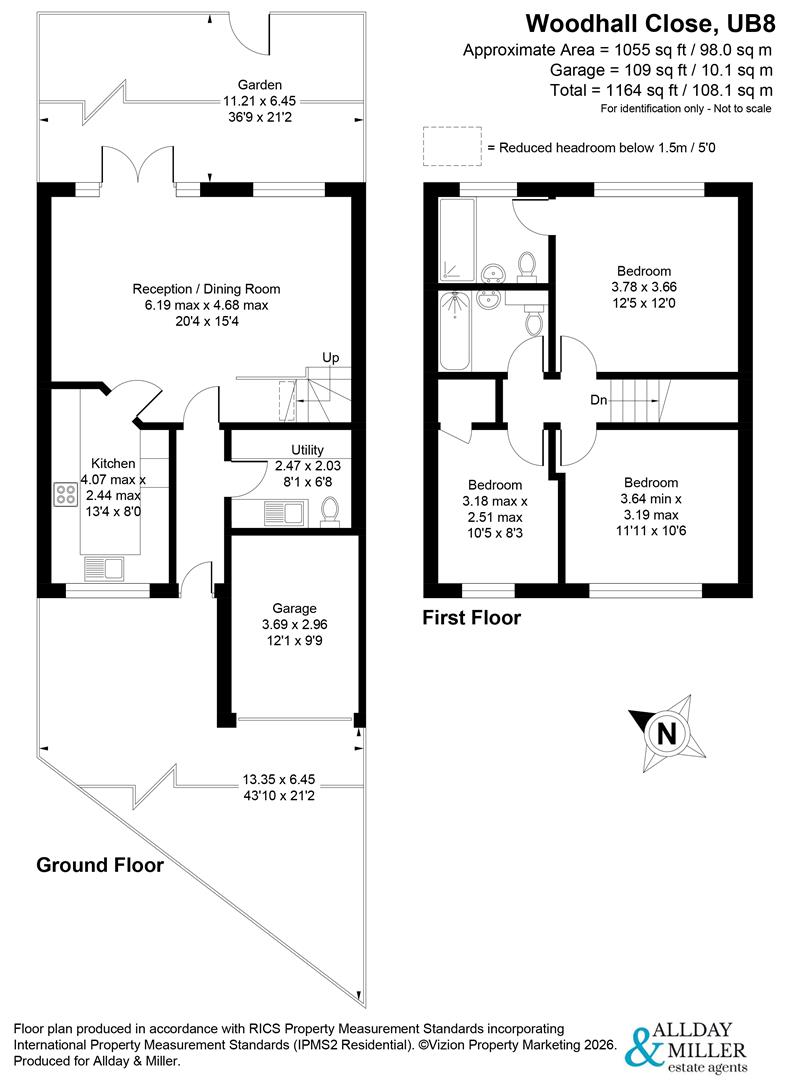 16, Woodhall Close, Uxbridge floorplan