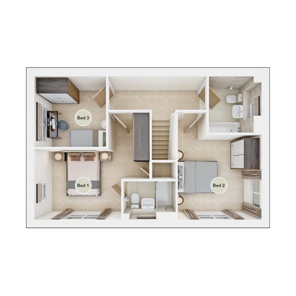 The Aynesdale - Plot 646, Kings Moat Garden Village, Wrexham Road, Chester floorplan