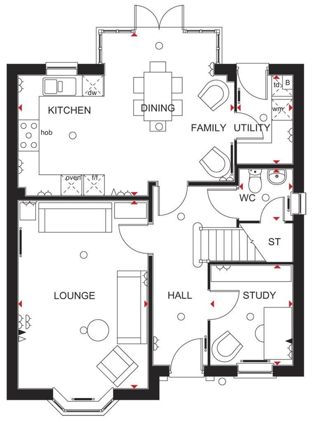 "Holden" at Magna Road, Canford BH11, 4 bedroom detached house for sale