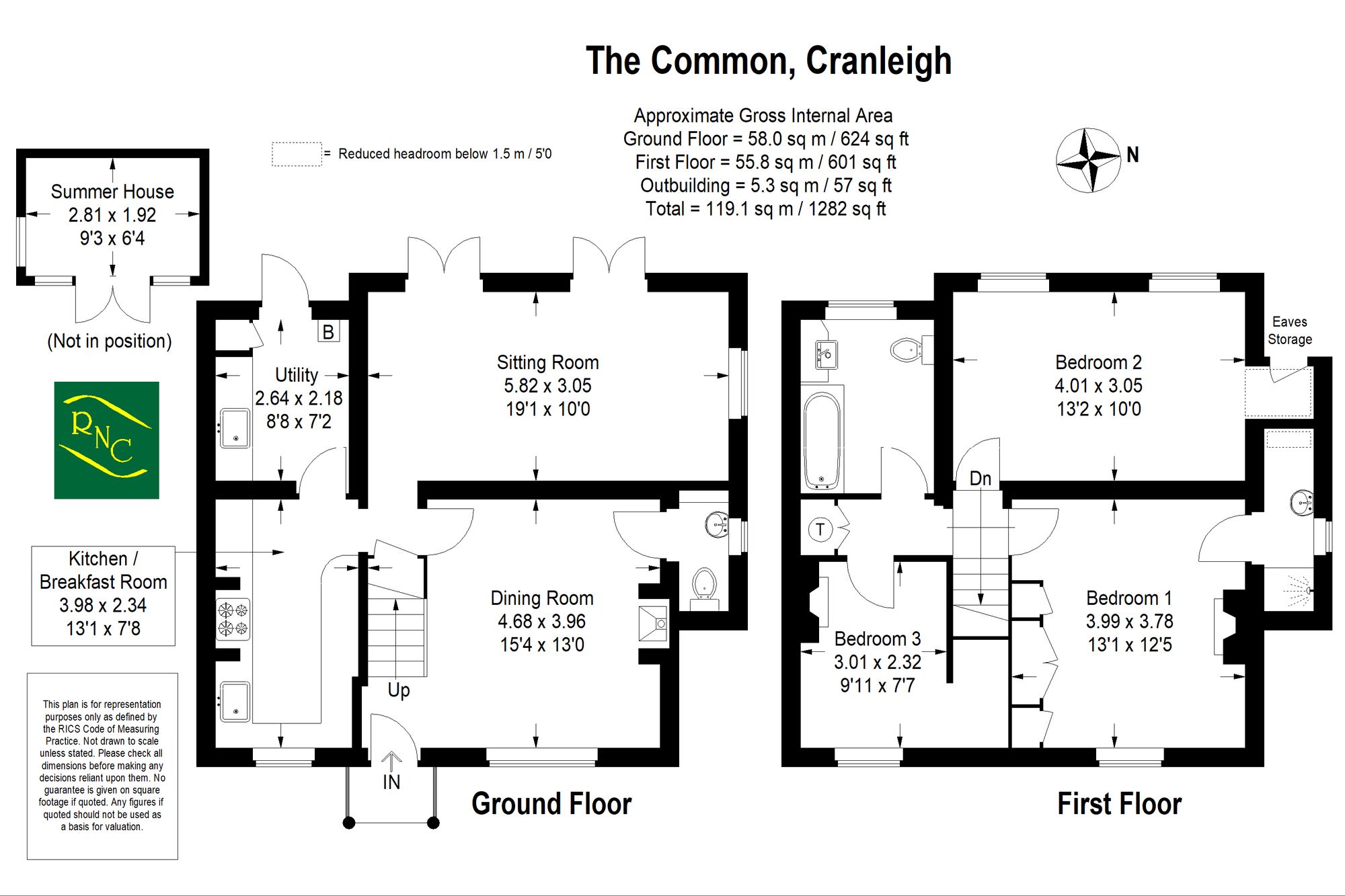 1 Railway Cottages The Common, Cranleigh floorplan