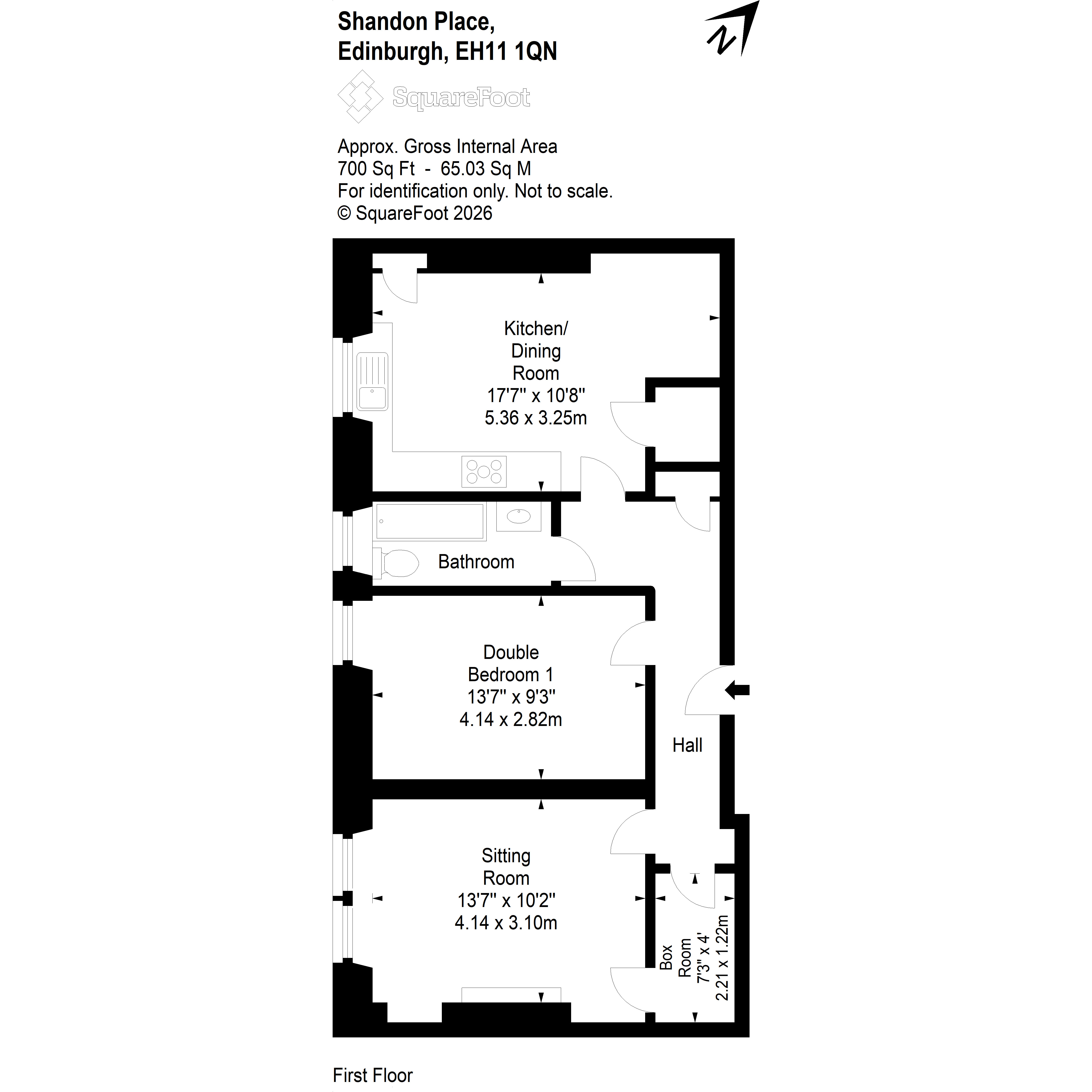 5/2, Shandon Place, Edinburgh floorplan