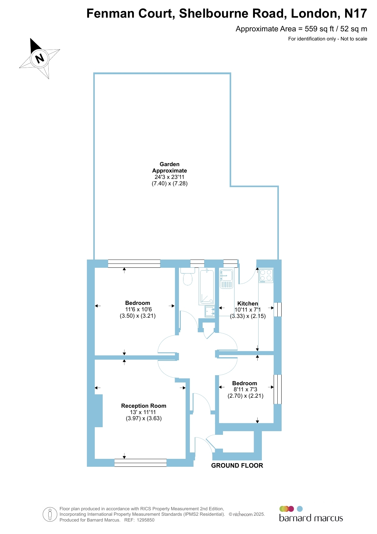 Flat 13, Fenman Court, Shelbourne Road, London floorplan