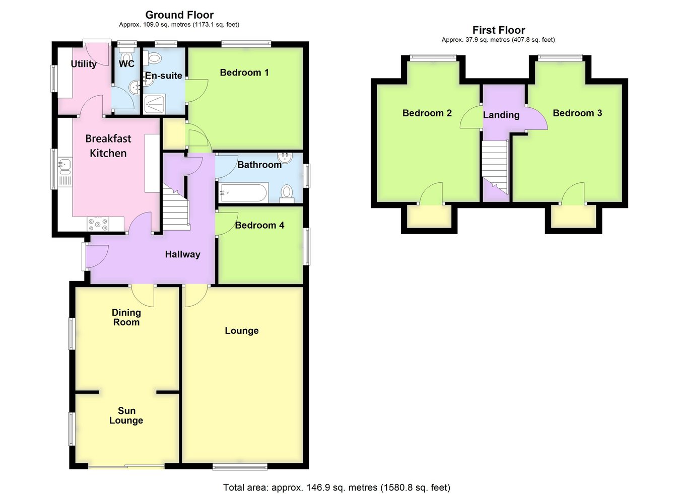 Oakland, Station Road, Boston floorplan