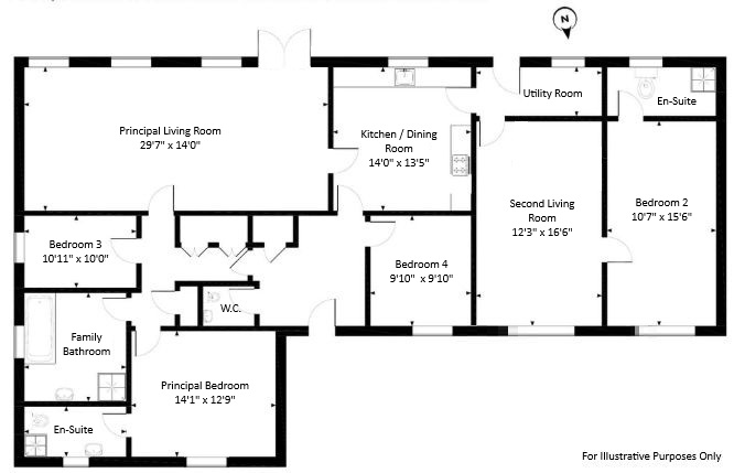 11, Castle Drive, Seahouses floorplan