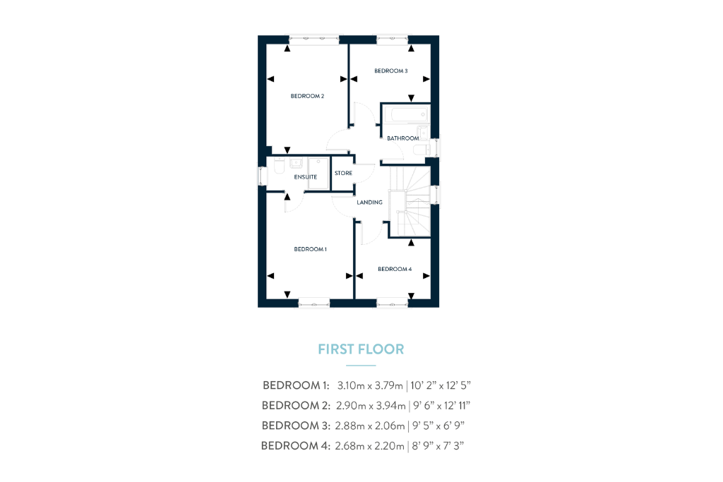 54, Muddlebridge Close, Bickington floorplan