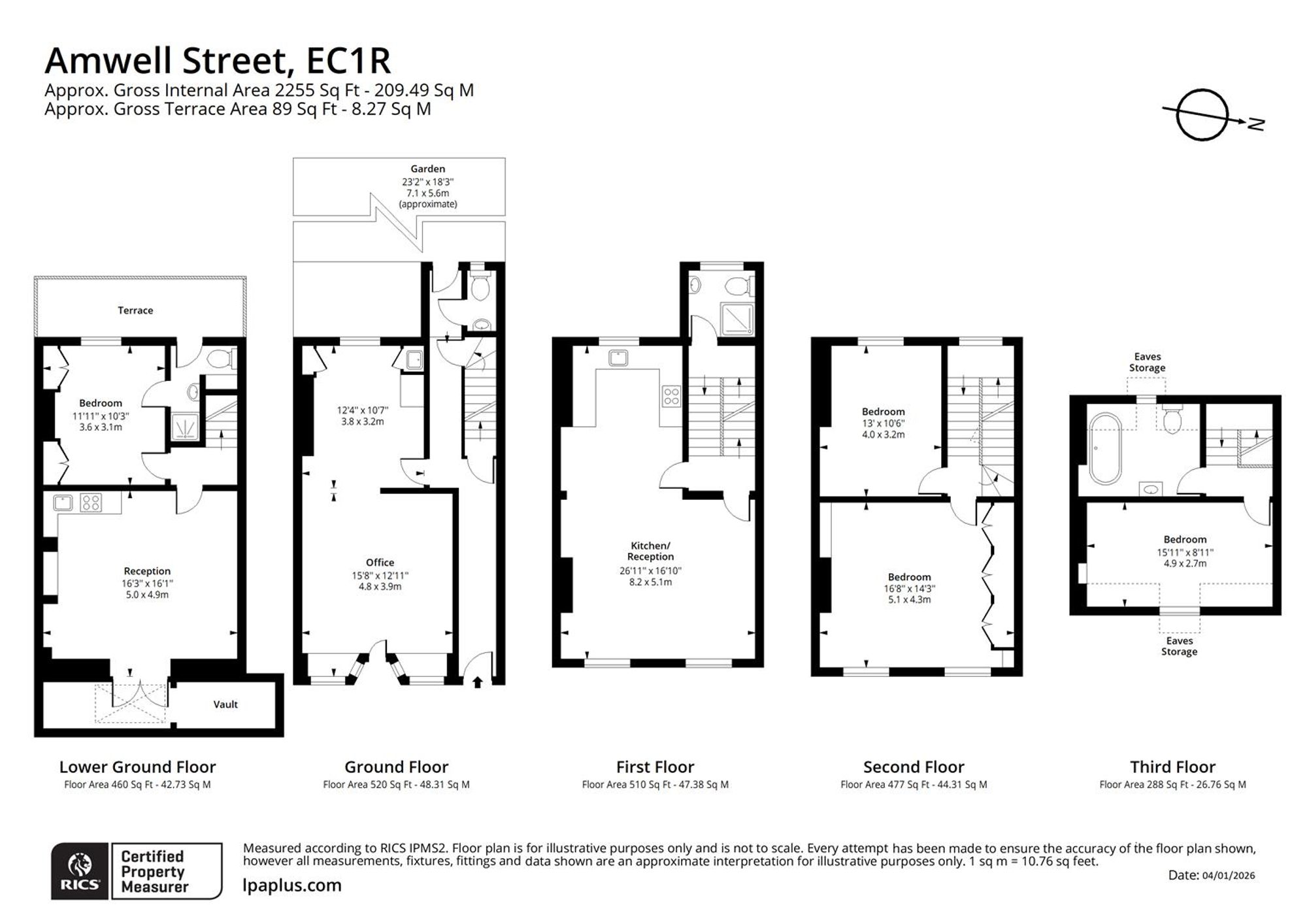 63, Amwell Street, London floorplan