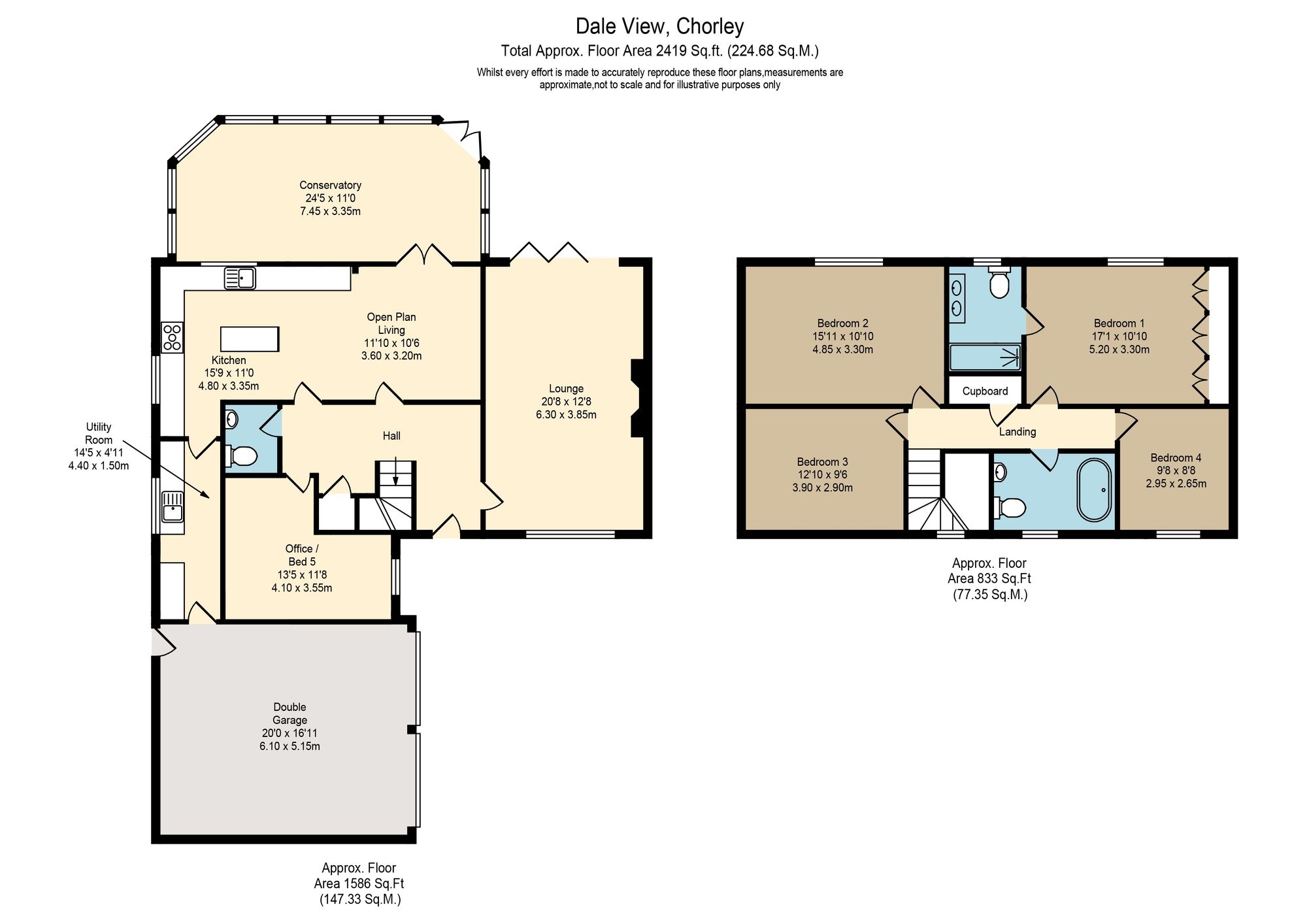 8 Dale View, Chorley floorplan