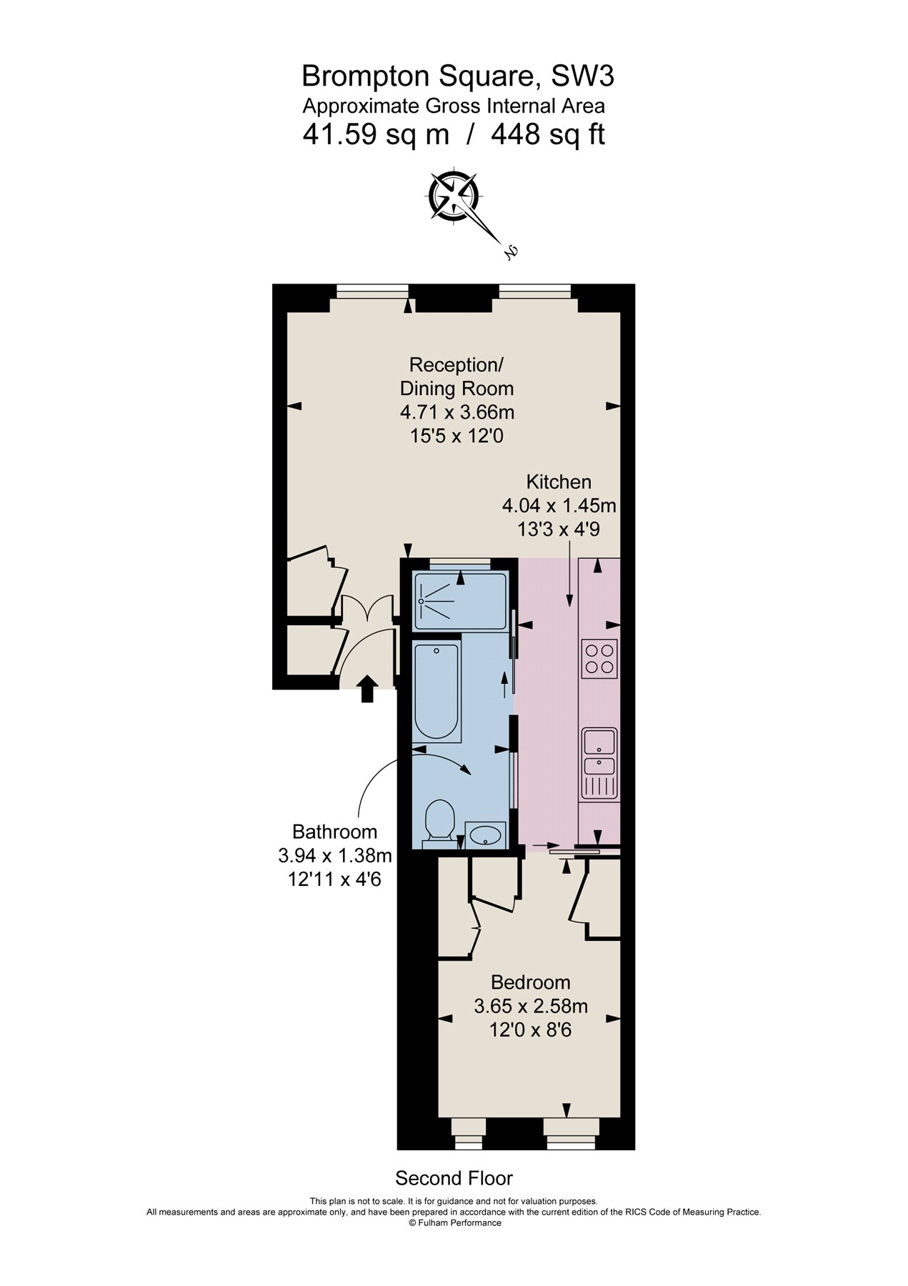Flat 5, 56, Brompton Square, London floorplan