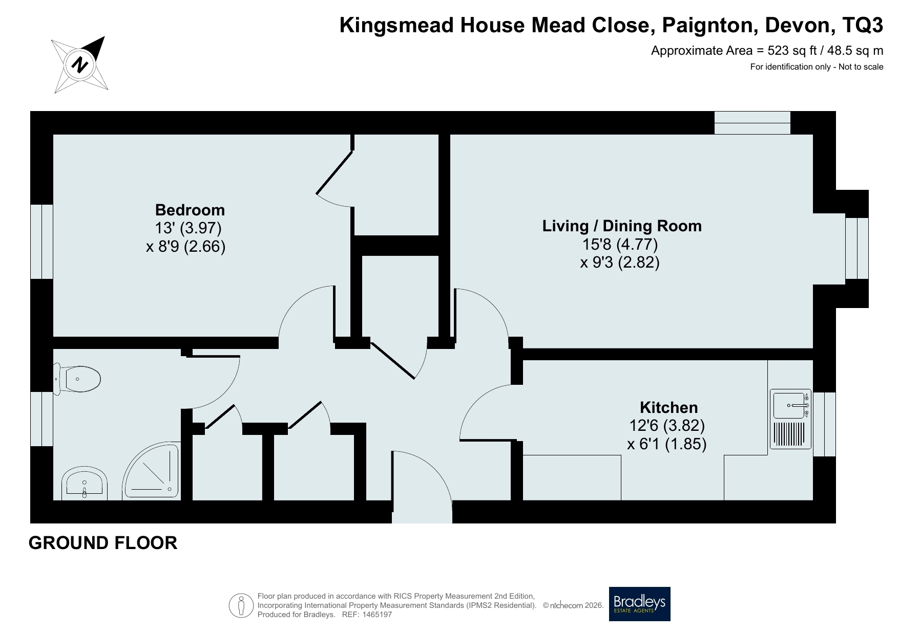 Flat 1, Kingsmead House,, Mead Close, Devon floorplan