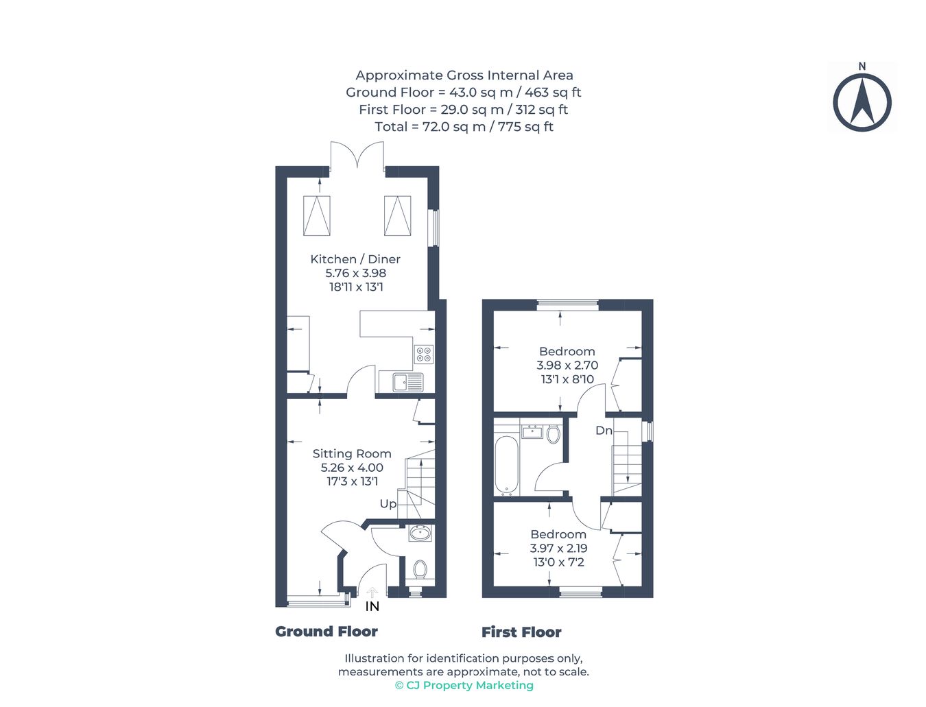 7, Hillside Gardens, AMERSHAM floorplan
