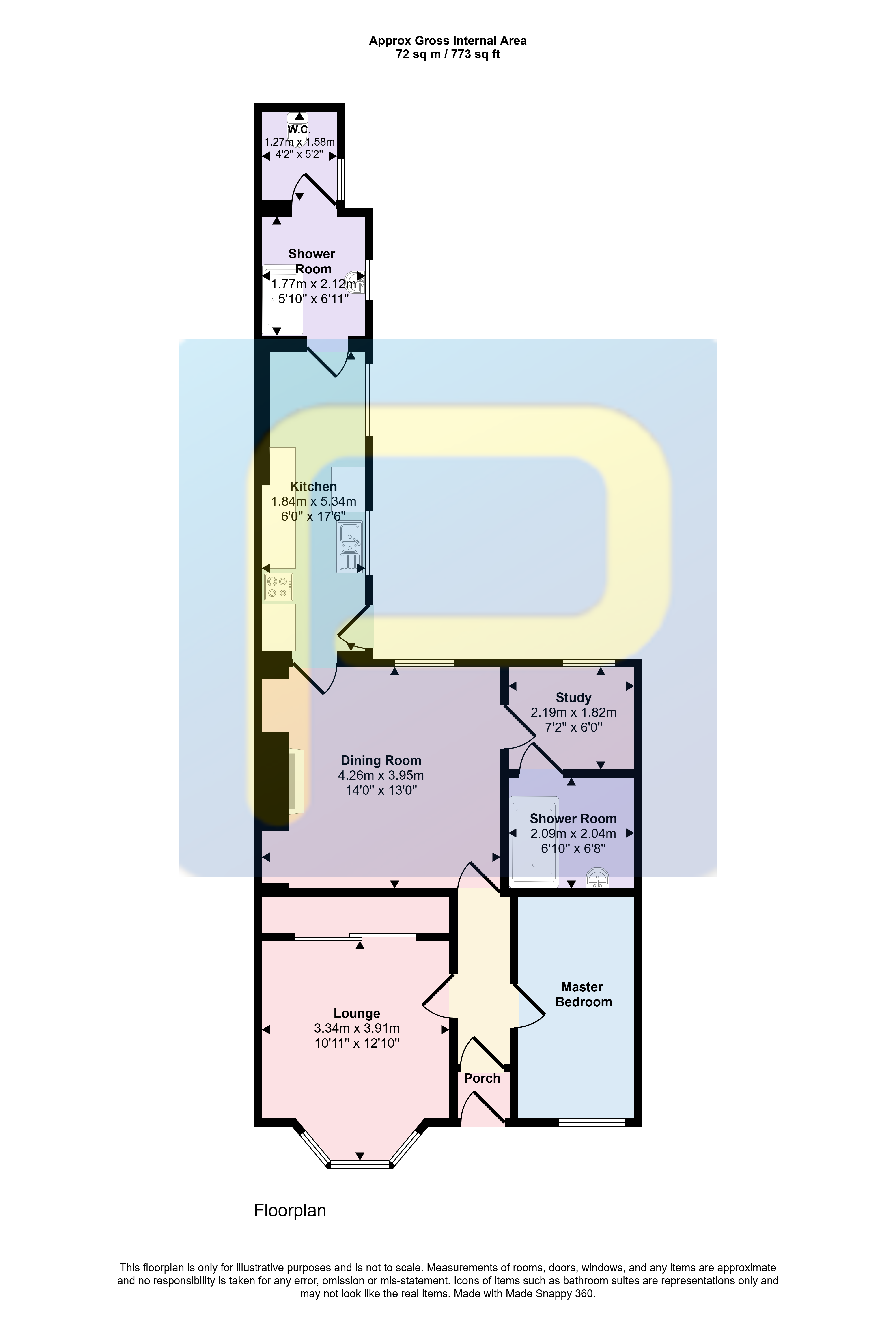 2, Villette Brooke Street, Sunderland floorplan