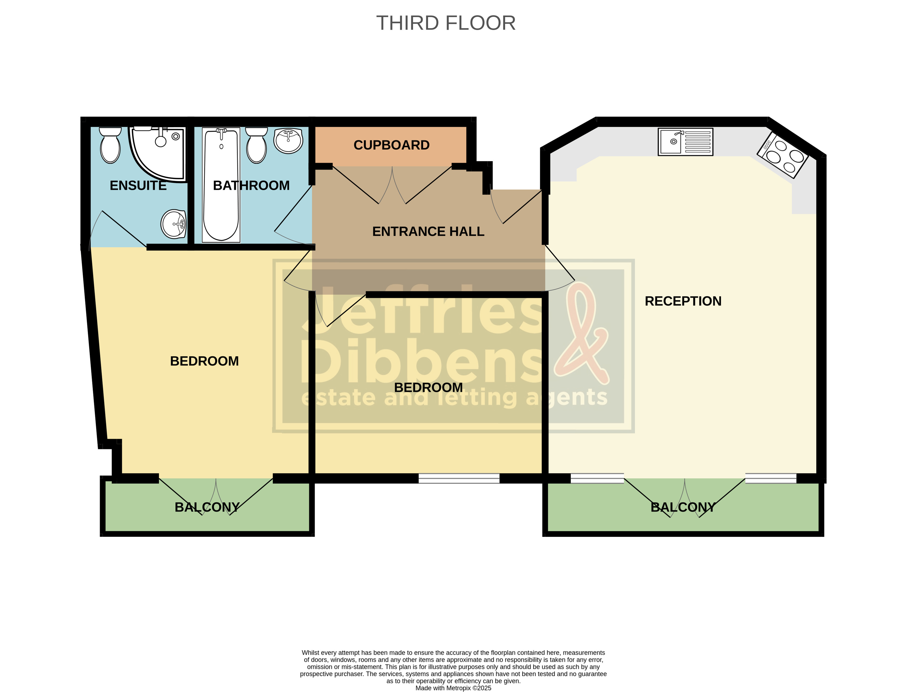 Flat 9 Ascot House, 84, Elm Grove, Southsea floorplan