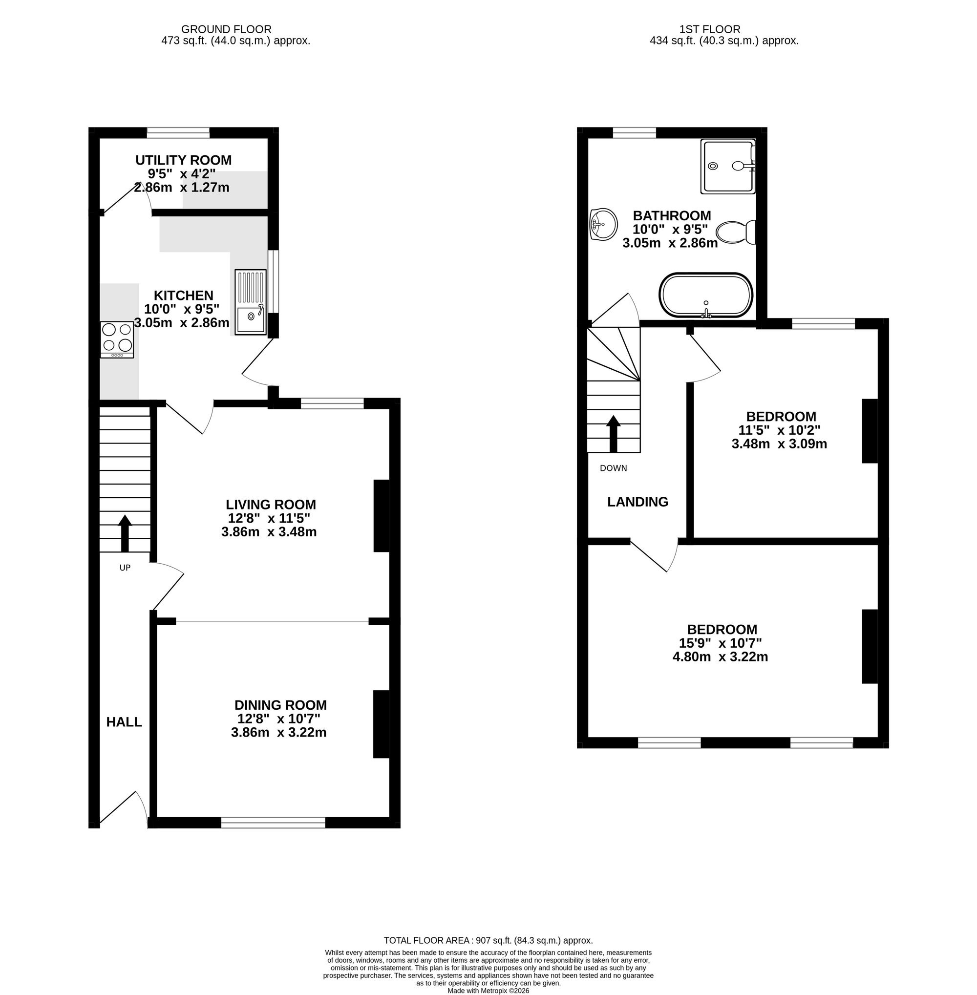14 Granville Street, Abertillery floorplan