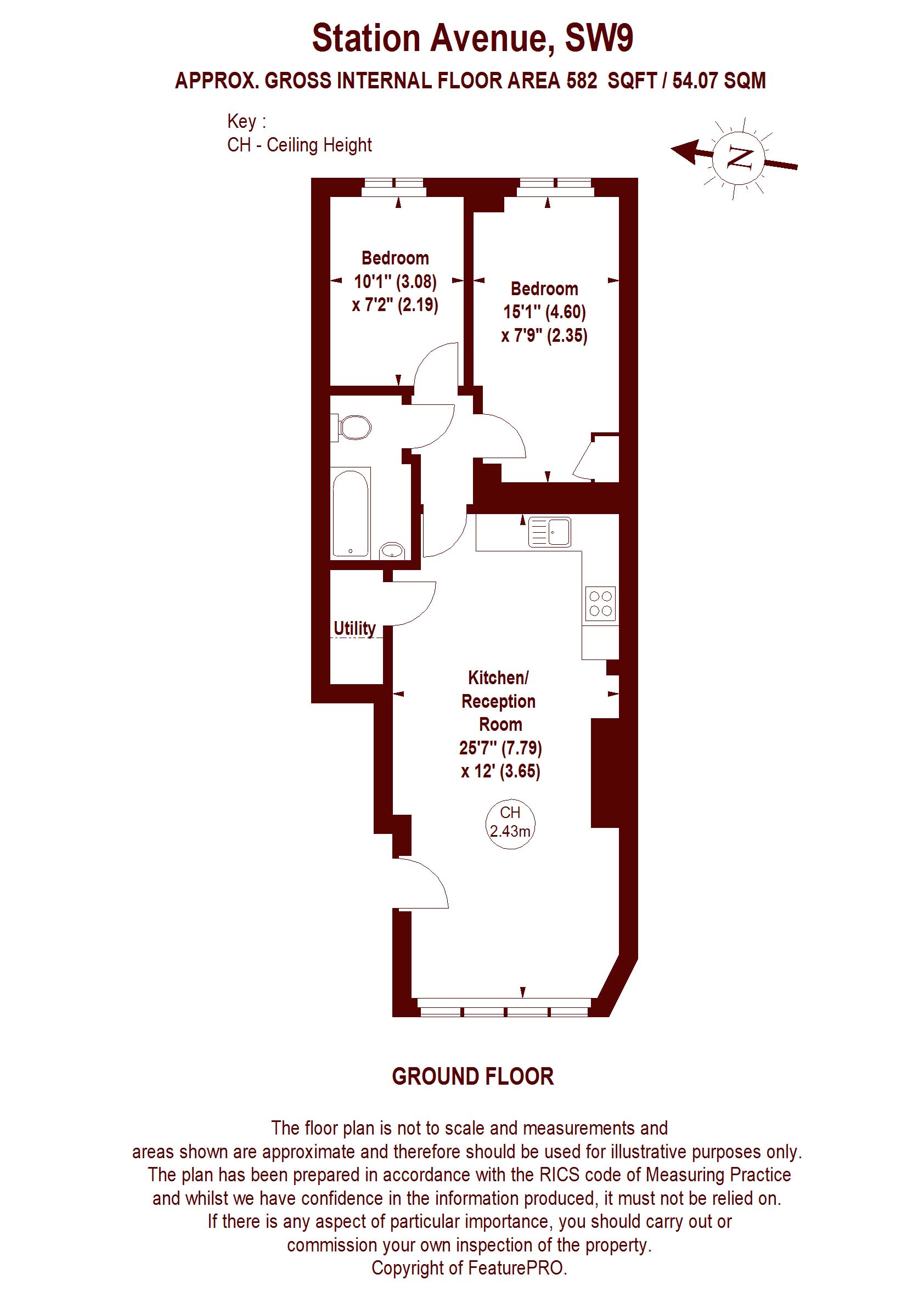 2 Bedrooms Flat for sale in Station Avenue, London SW9