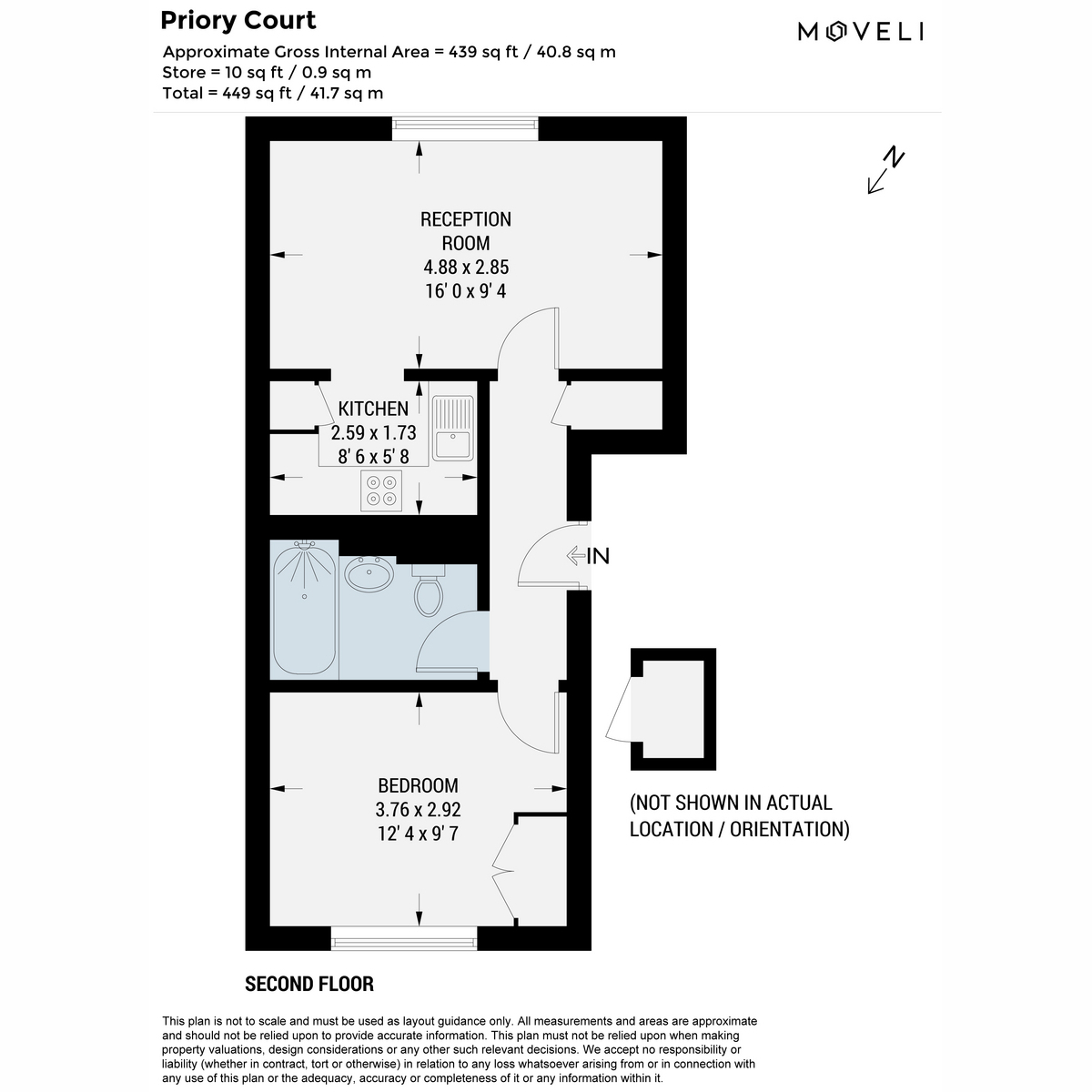 9 Priory Court, Vicars Bridge Close, London floorplan