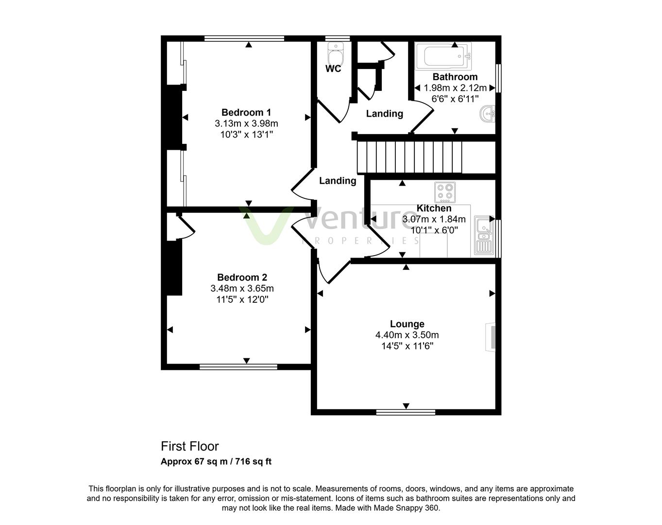156, Woodland Road, Darlington floorplan