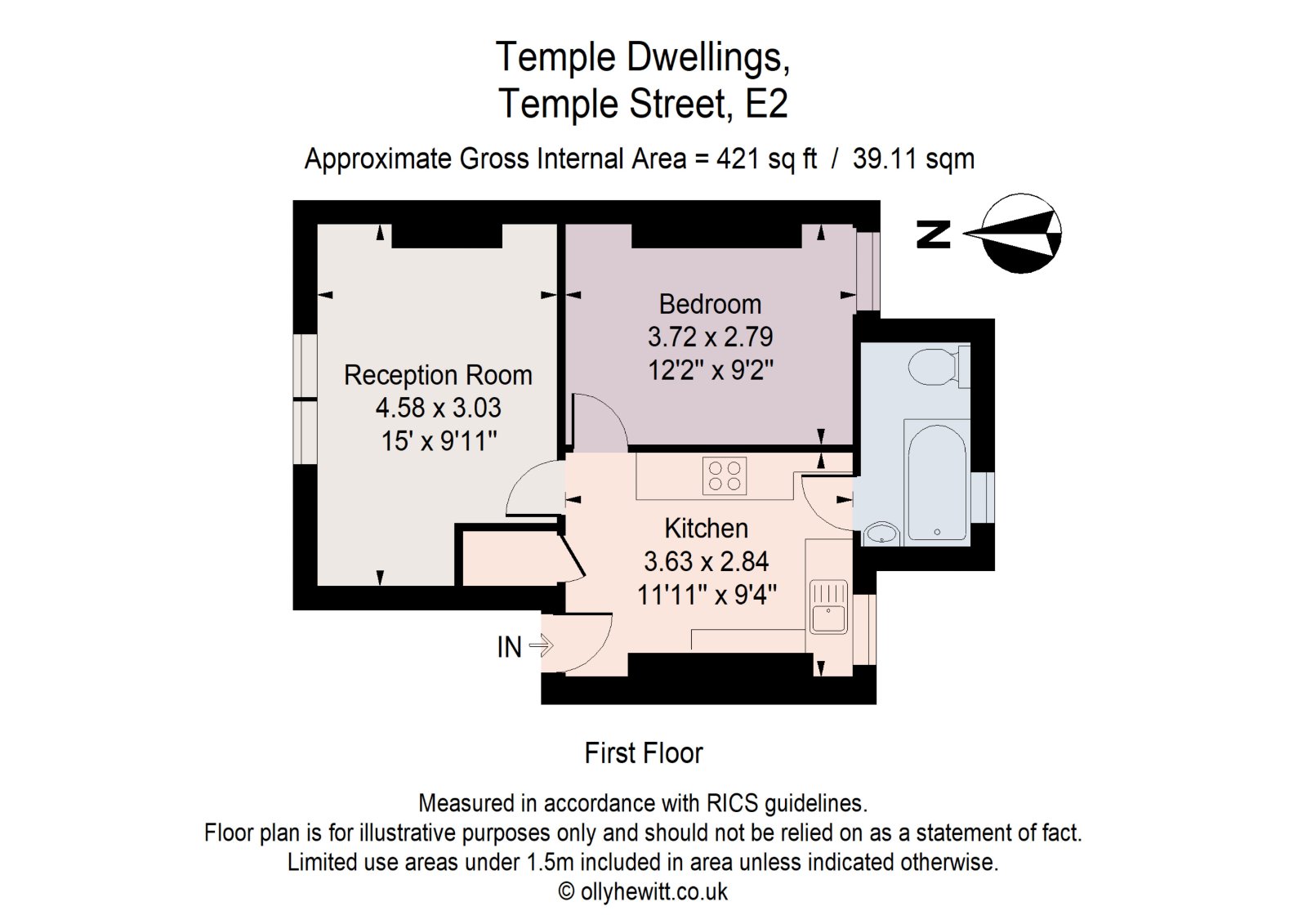 Temple Dwellings, London floorplan
