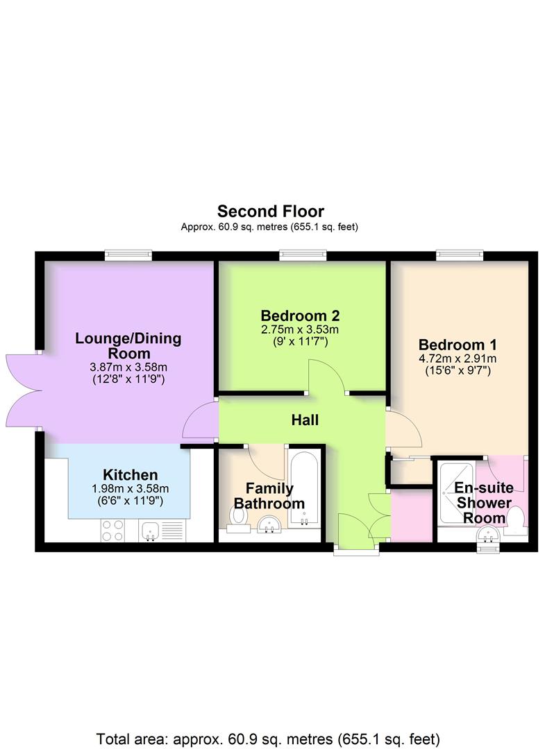 12, William Court Western Way, Northwich floorplan
