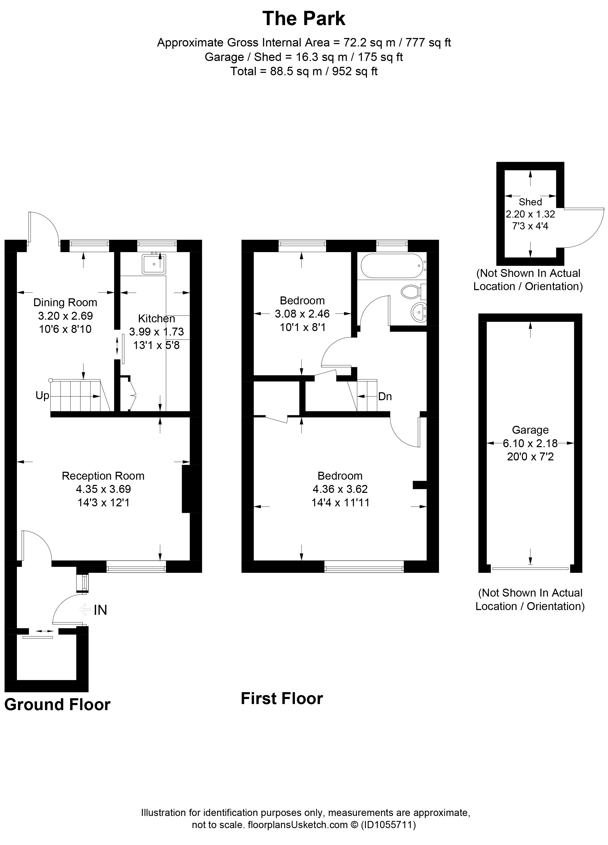 2 bed terraced house for sale in The Park, Redbourn, St. Albans