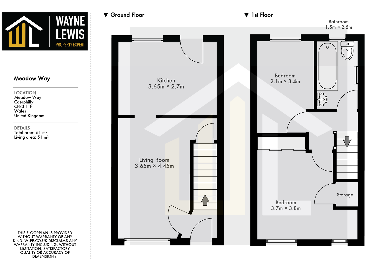 27, Meadow Way, Caerphilly floorplan