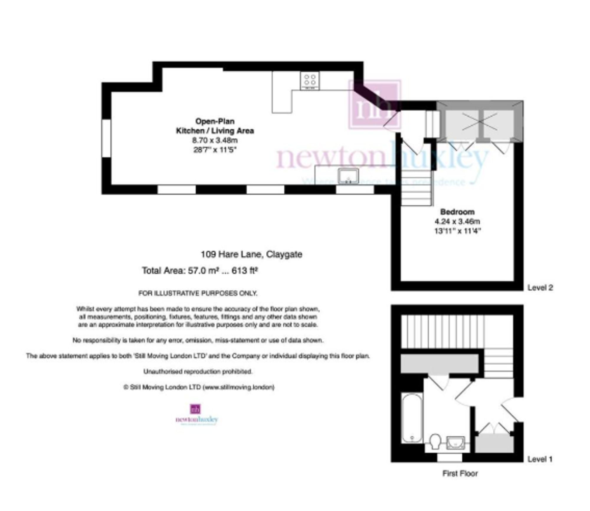 Flat 5, 109 Hare Lane, Esher floorplan