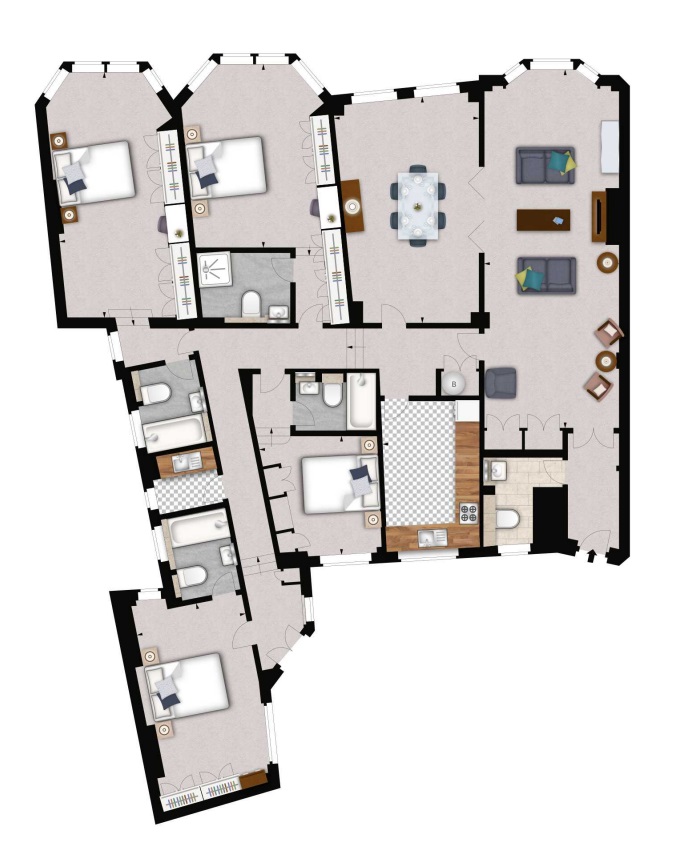 Flat 9 Strathmore Court 143, Park Road, London floorplan