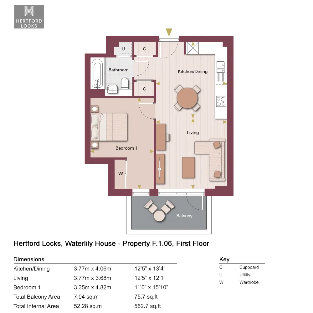 Hertford Locks, Hertford Locks, Mead Lane, Hertfordshire, Hertford floorplan