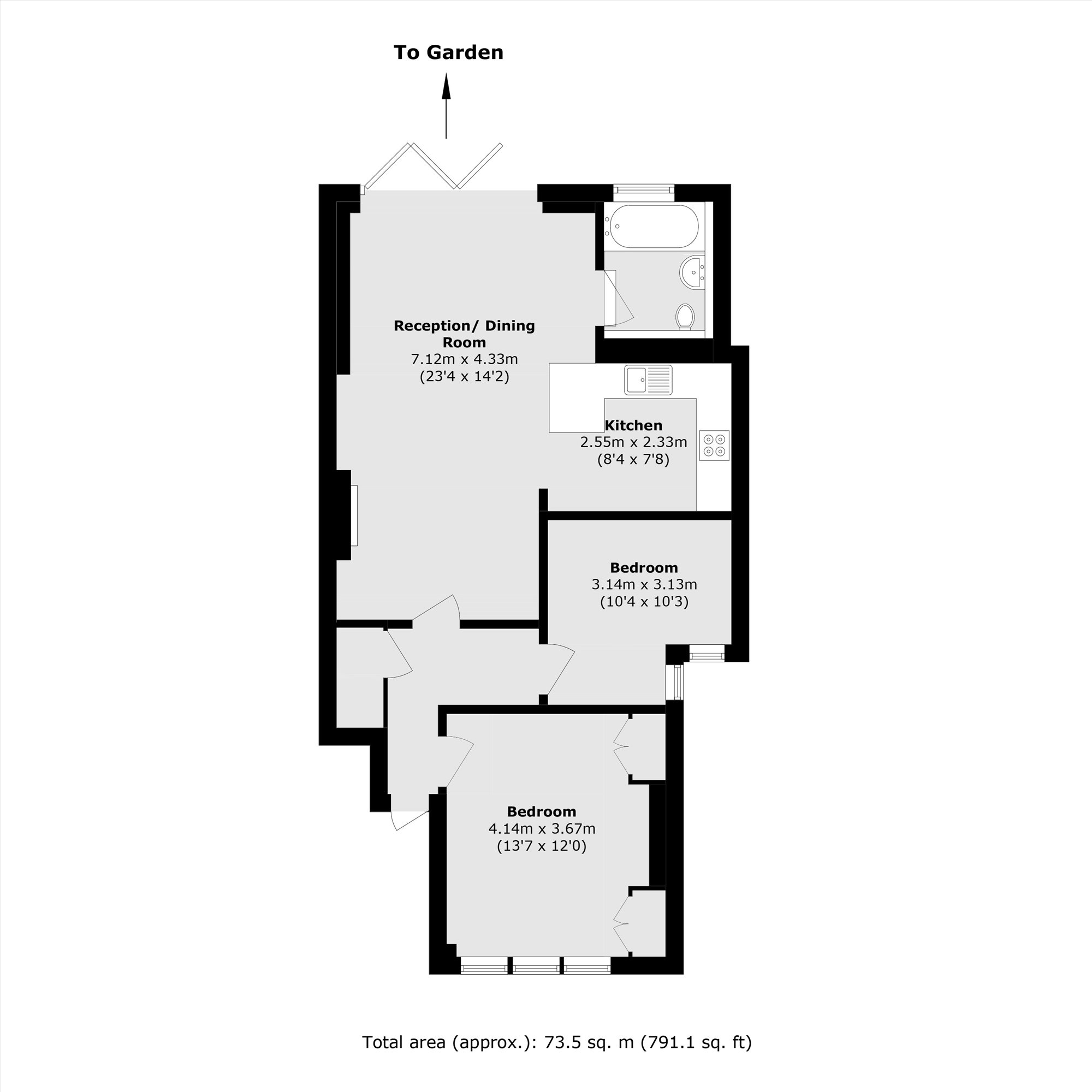 Ground Floor Flat, 22, Delamere Road, London floorplan