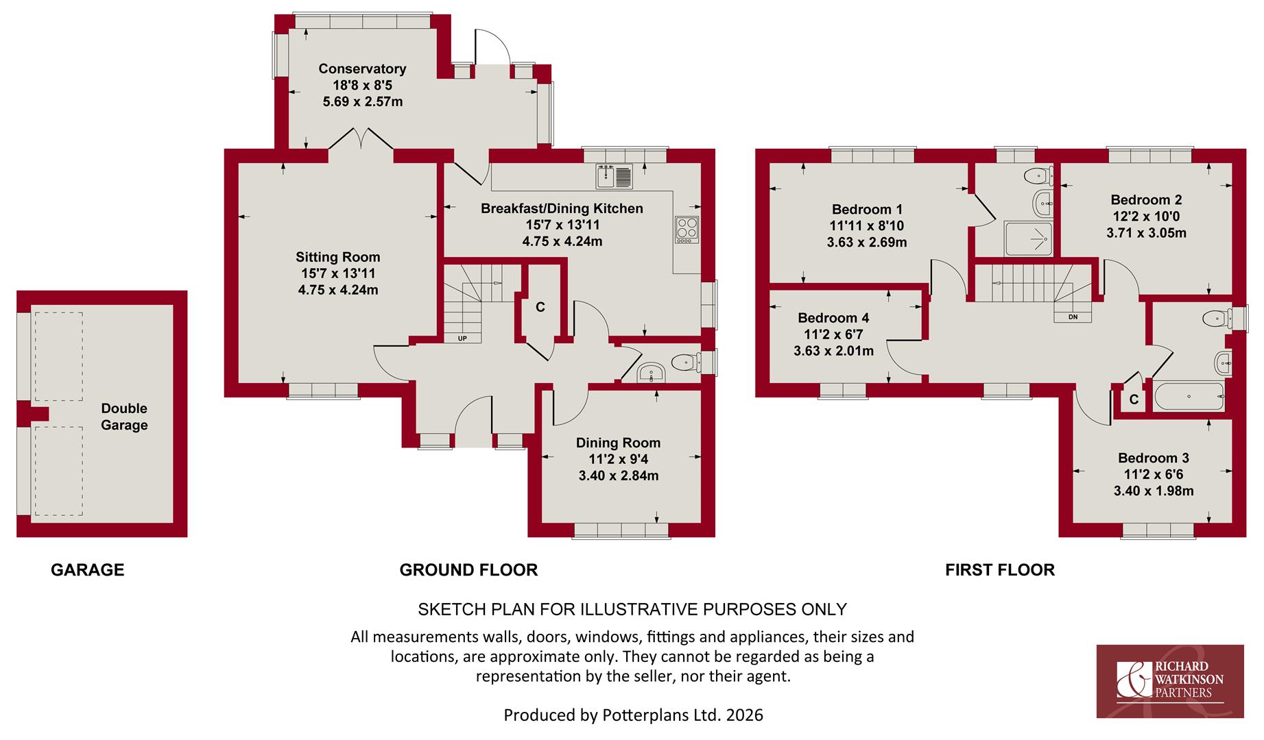 2, Lime Grove, Bottesford floorplan