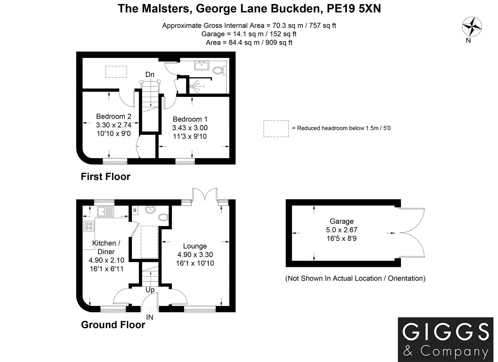 2 Bedrooms End terrace house for sale in The Maltsters, George Lane, Buckden, St. Neots PE19