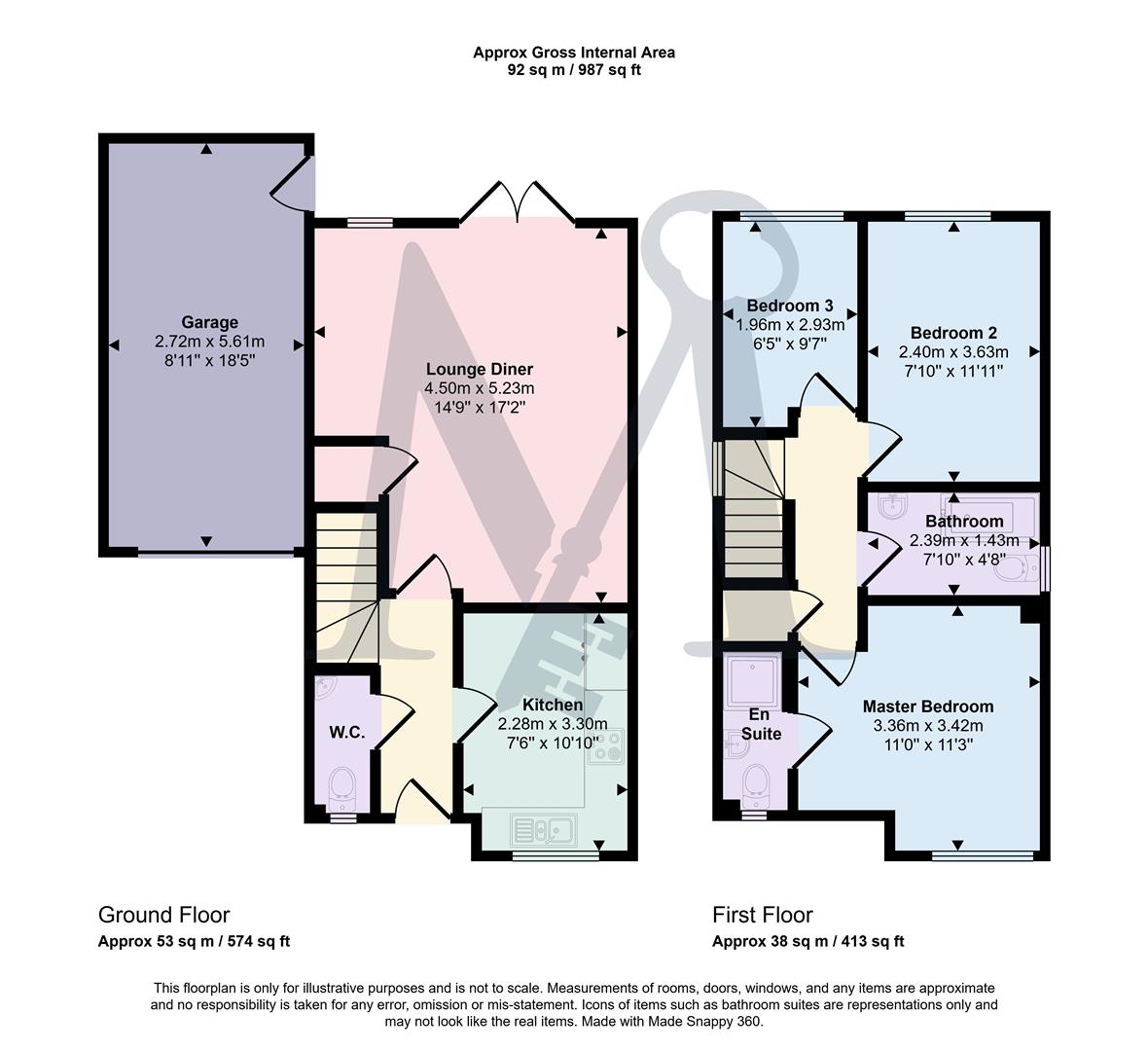 11, Eveden Close, Coalville floorplan