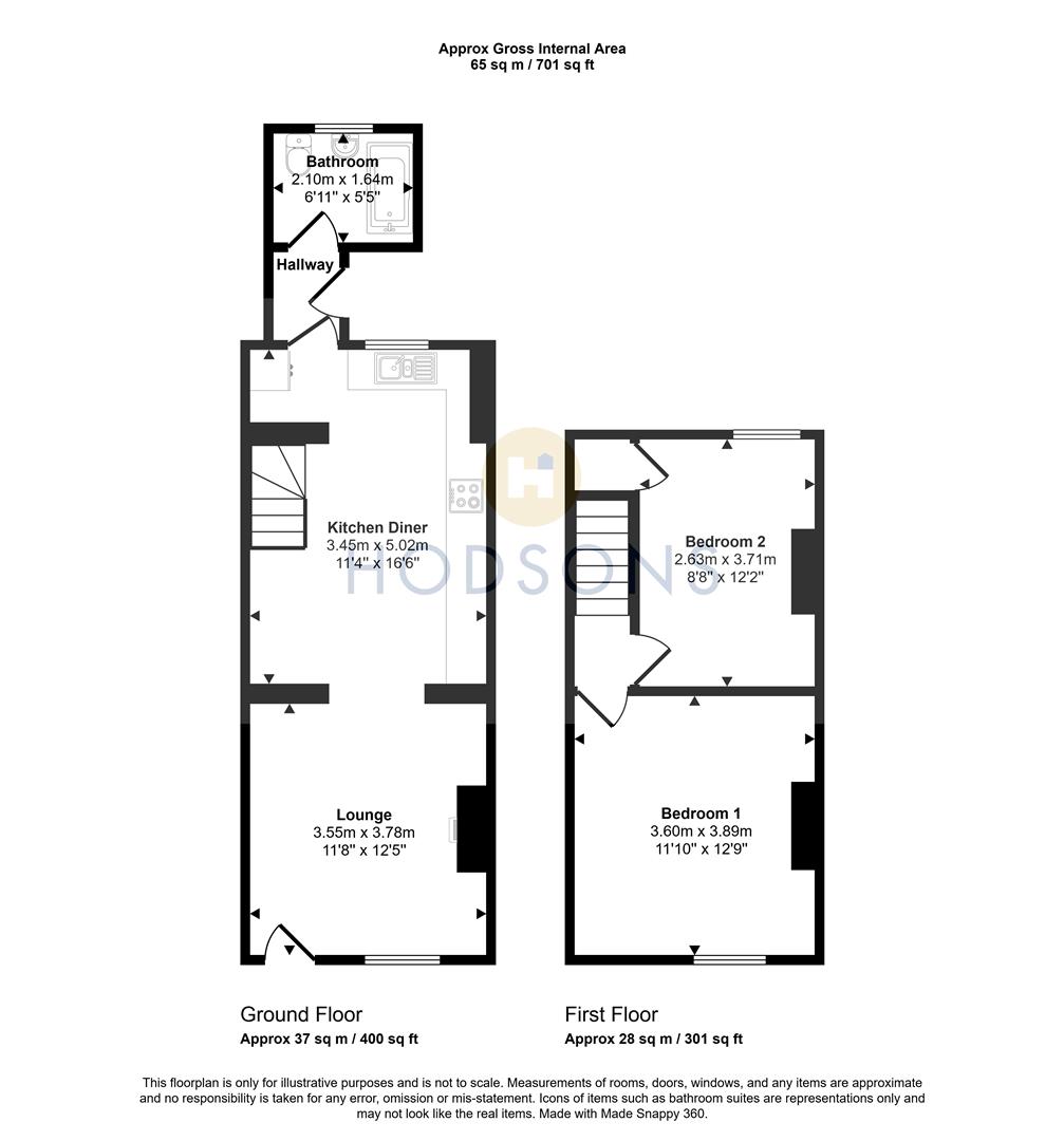163, Painthorpe Lane, Wakefield floorplan