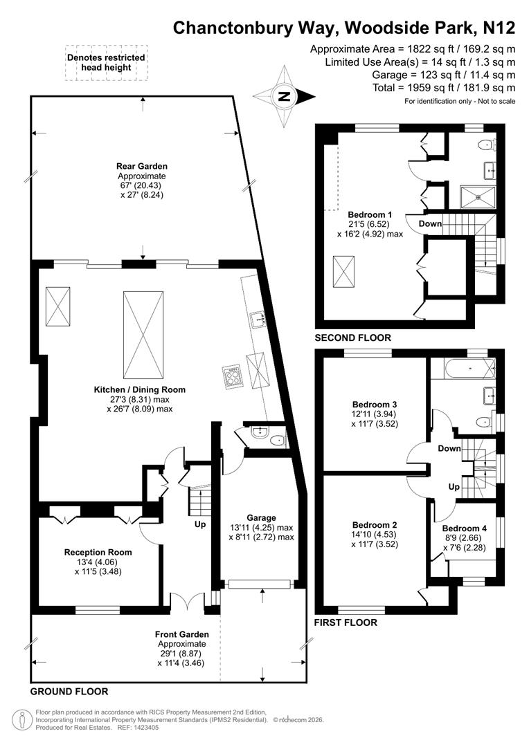 17, Chanctonbury Way, Woodside Park floorplan