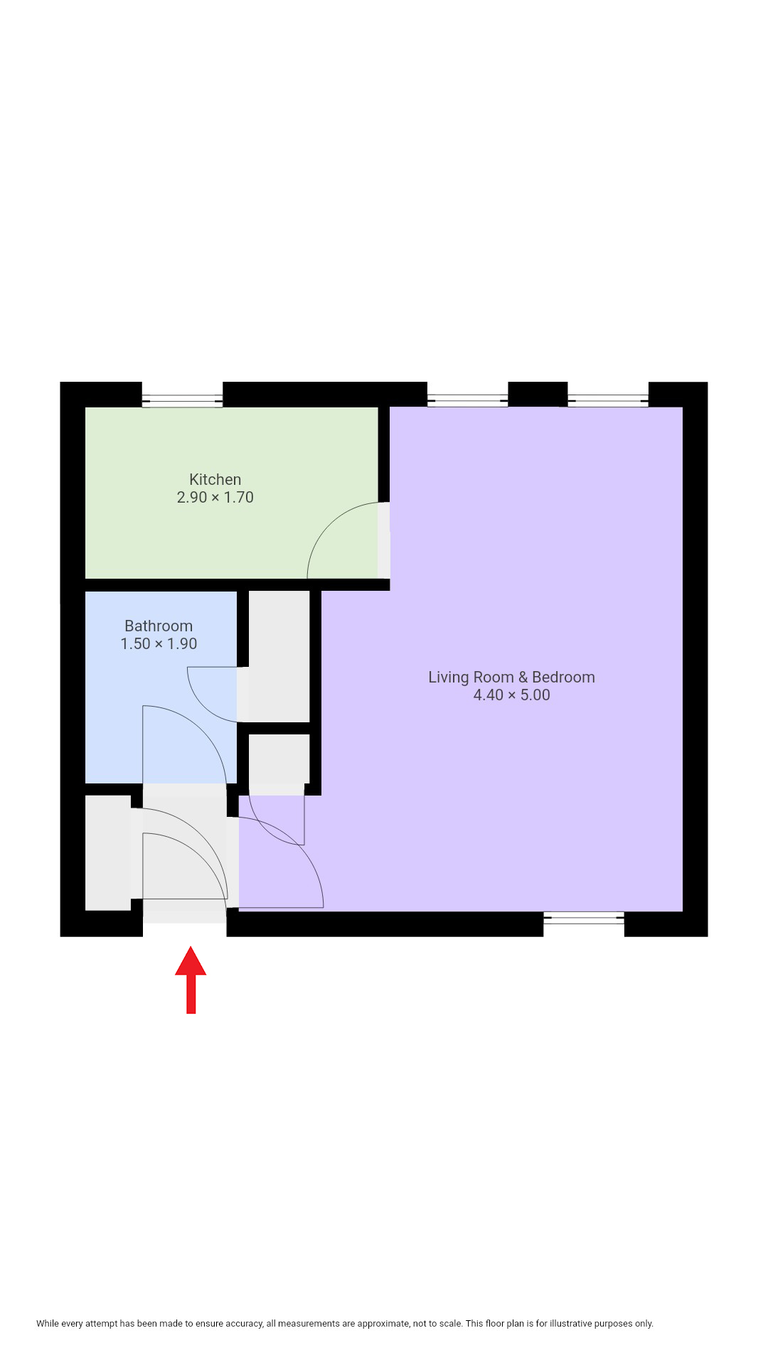 1/1, 47, Princes Gate, Glasgow floorplan