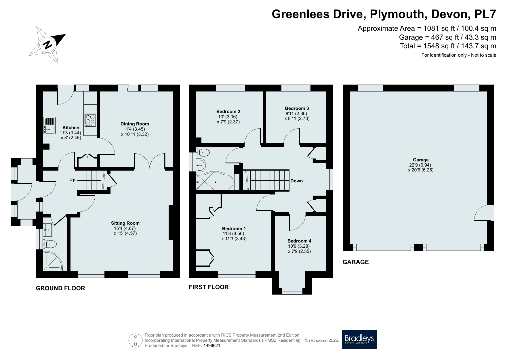 1 Greenlees Drive, Plympton Devon, Devon floorplan