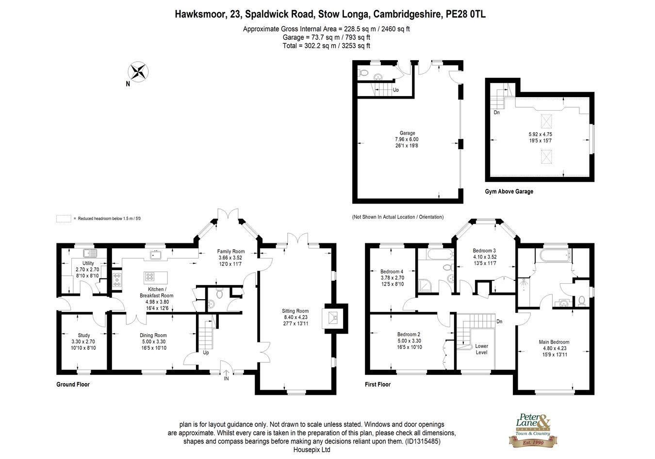Hawksmoor, Spaldwick Road, Stow Longa floorplan