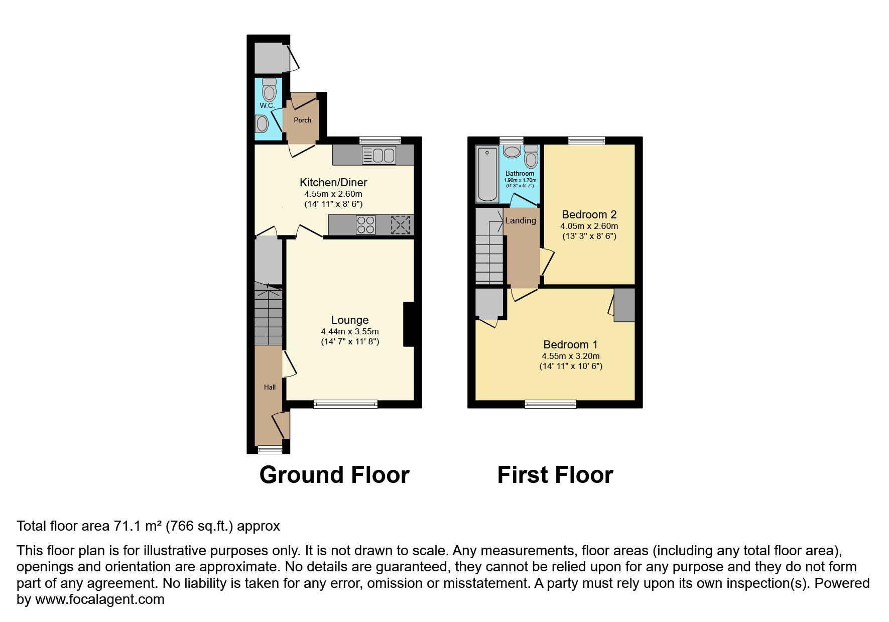 53, Lutton Grove, Peterborough floorplan