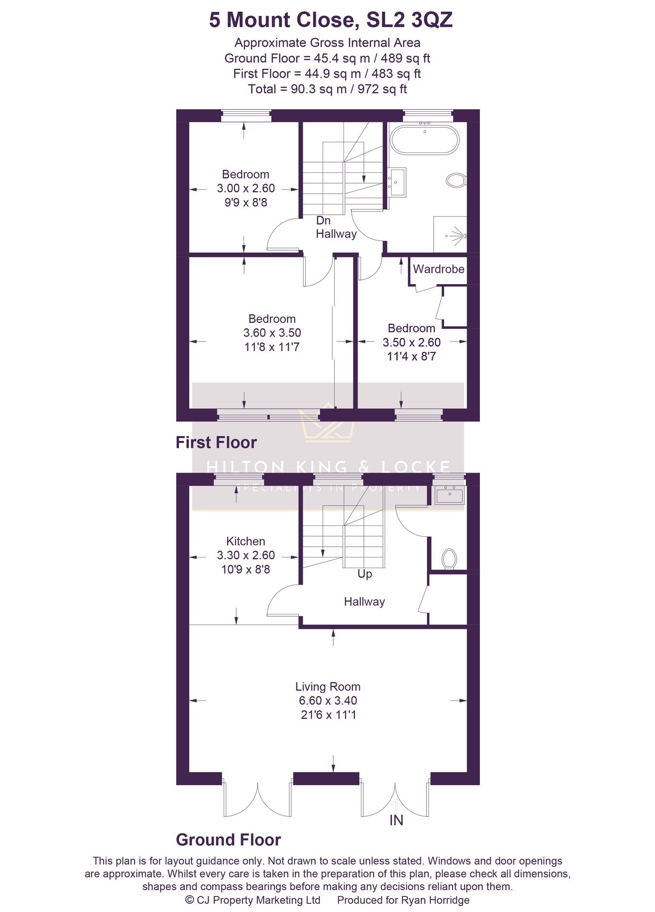 5, Mount Close, Farnham Common floorplan