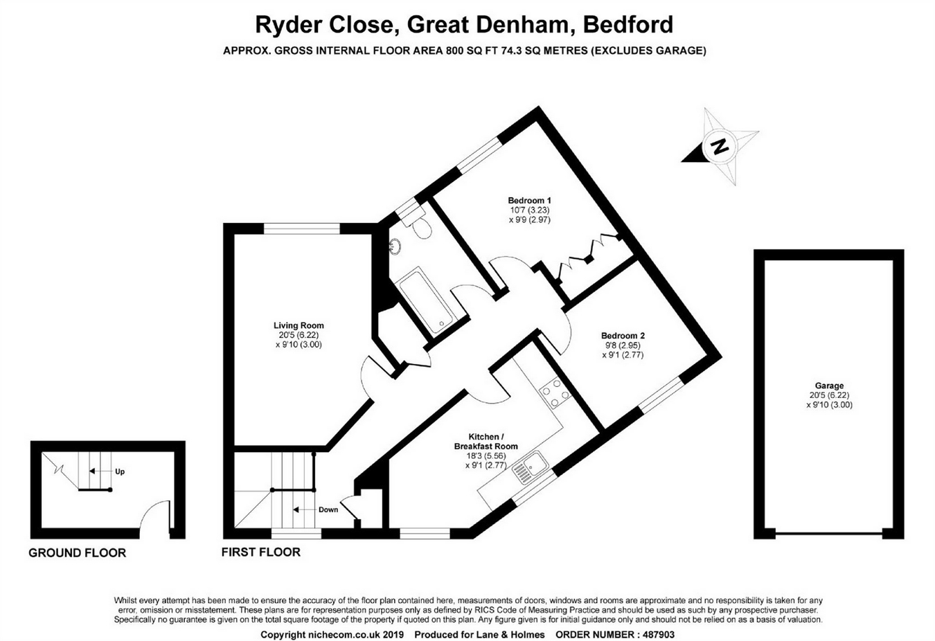 2 Bedrooms Flat for sale in Ryder Close, Great Denham, Bedford MK40